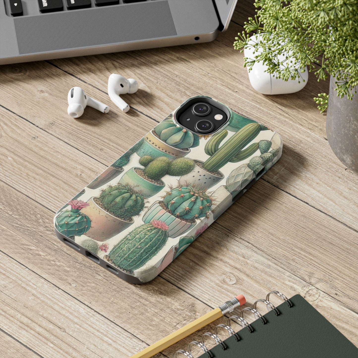 Cactus iPhone Case 🌵 Stylish Glossy Finish, Shockproof Protection for iPhone 16 to 12 Pro Max 📱