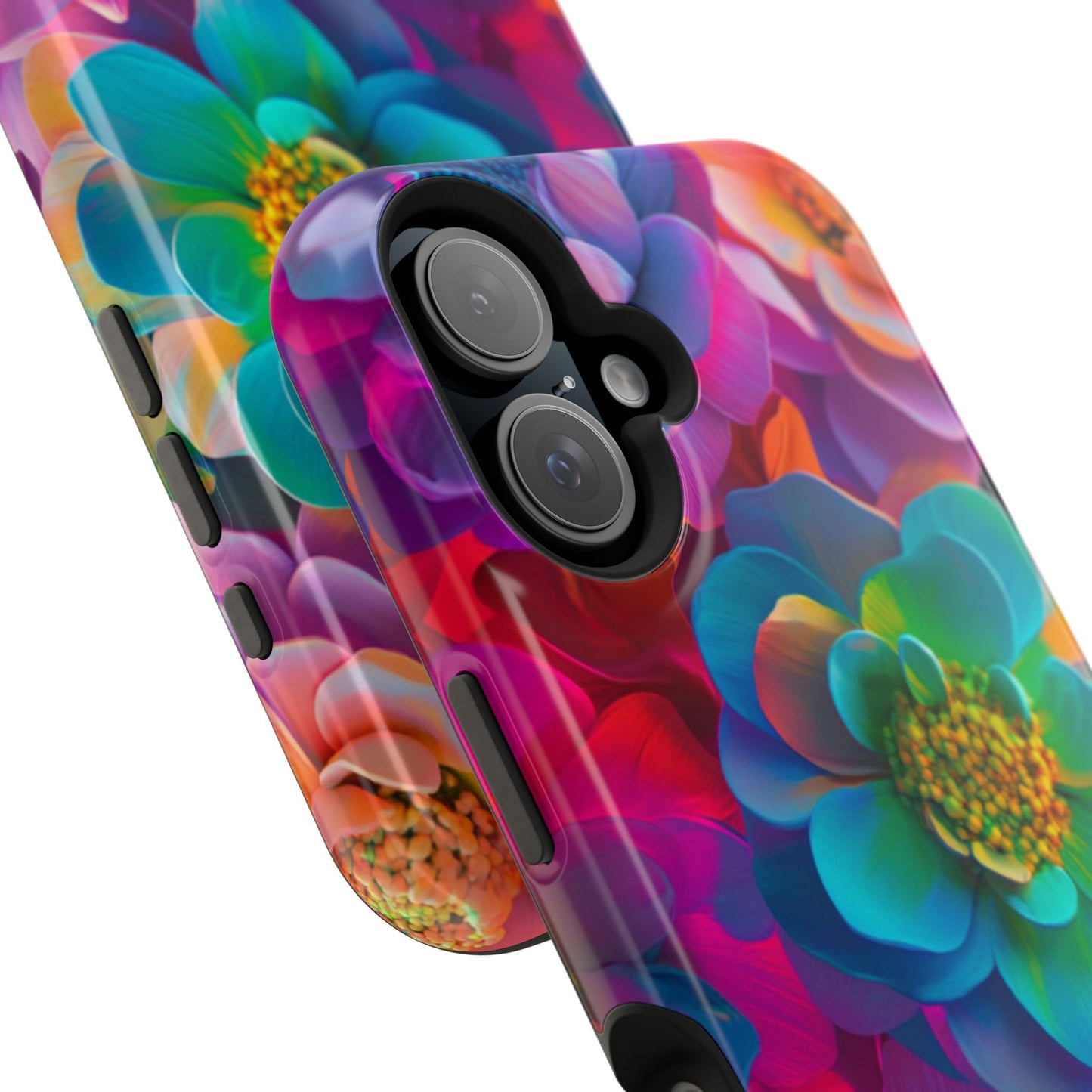 🌺 Vibrant Bloom Phone Case with 3D Neon Florals 🌺