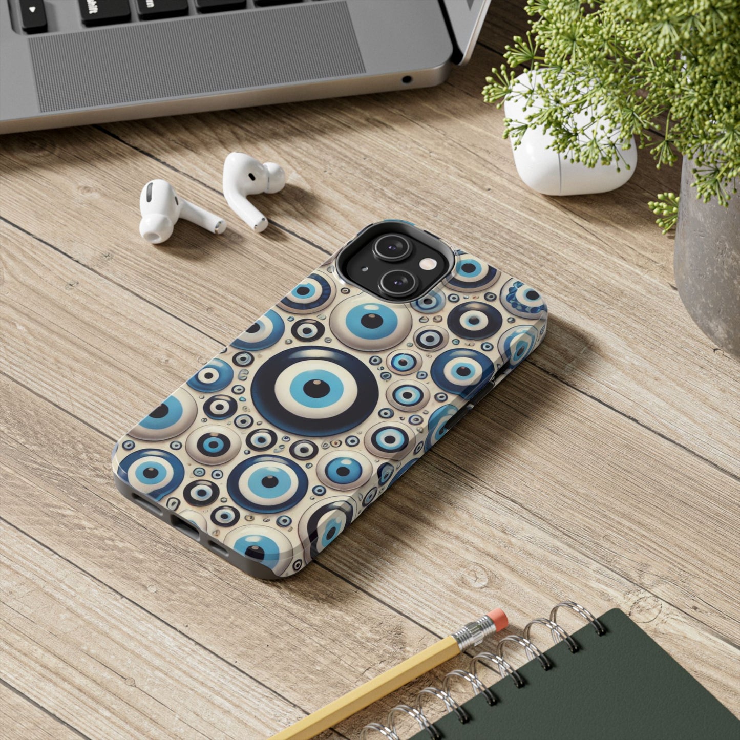 Evil Eye iPhone Case 🧿 | Protective and Stylish Design, Shockproof for iPhone 16 to 12 Pro Max 📱