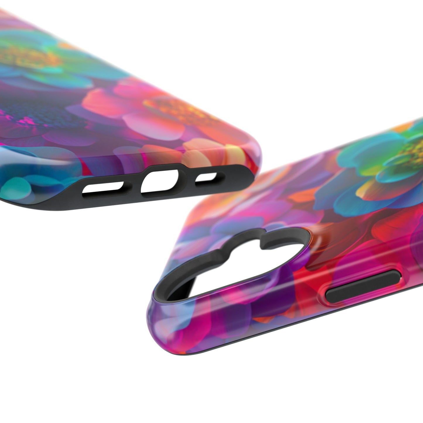 🌺 Vibrant Bloom Phone Case with 3D Neon Florals 🌺