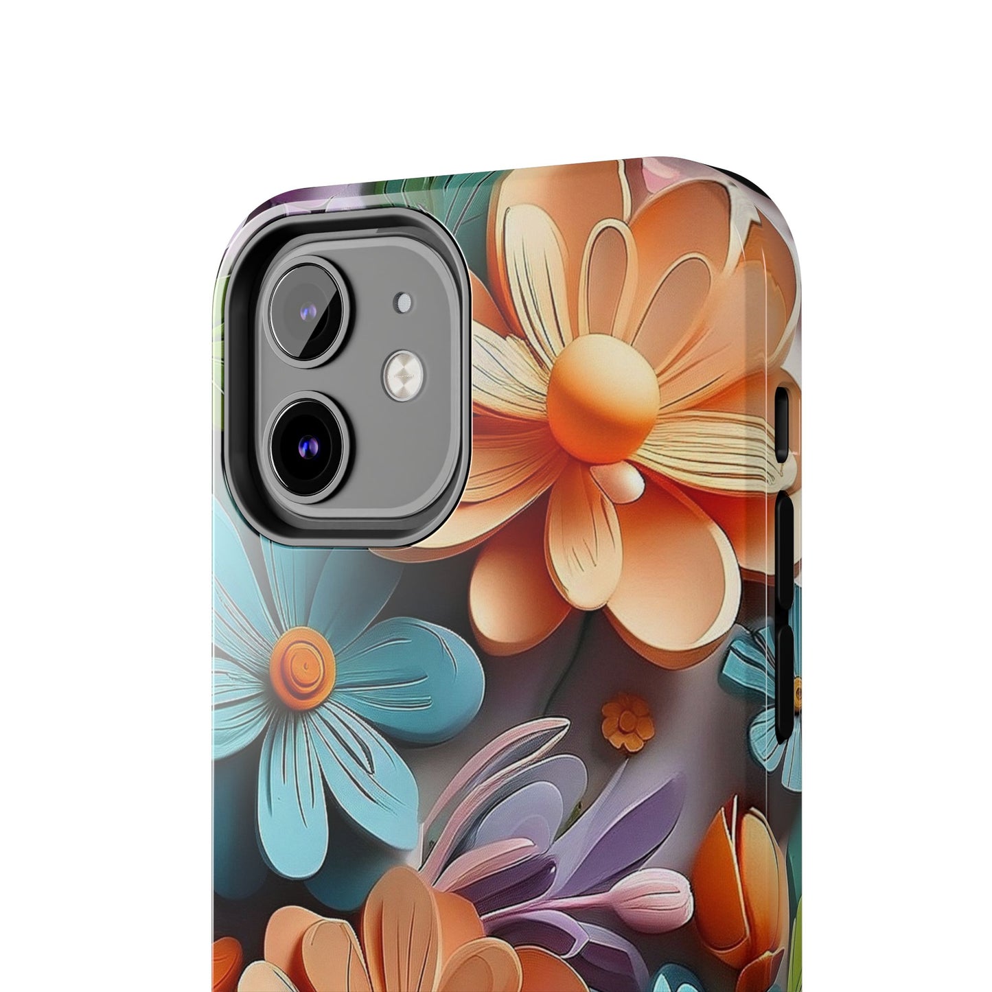 3D Floral iPhone Case 🌸 | Vibrant Layered Design, Shockproof Protection for iPhone 16 to 12 Pro Max