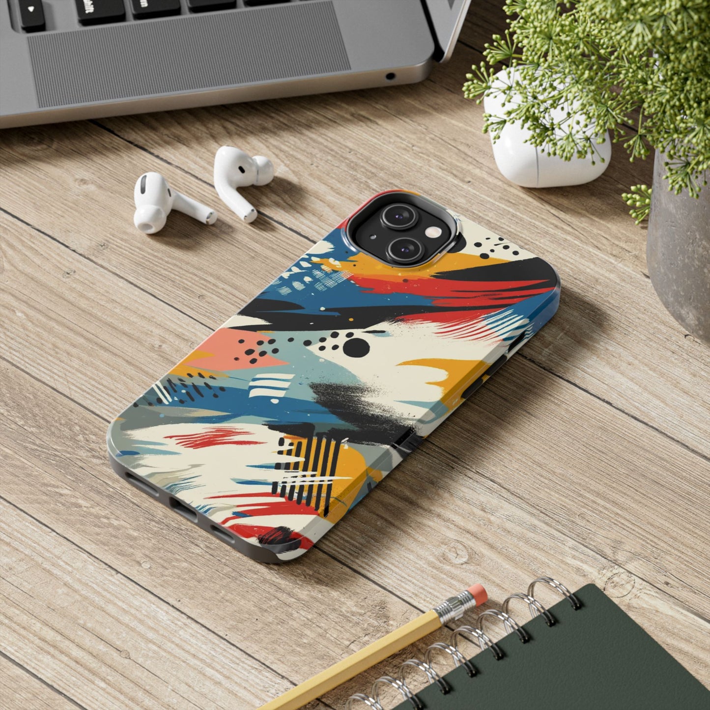 🎨 Vibrant Abstract Brushstroke Phone Case | Bold & Durable iPhone Cover 📱