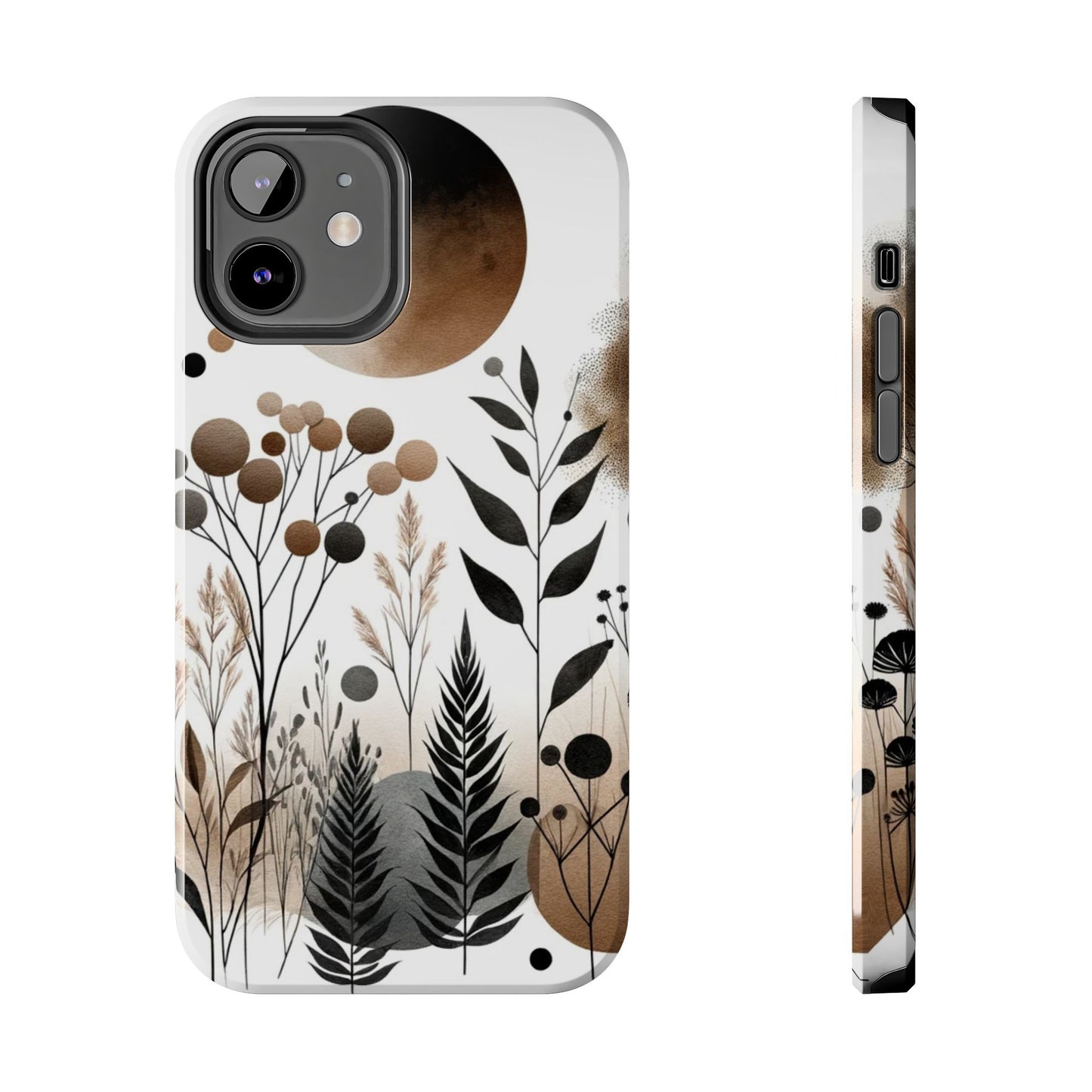 Nature-Inspired iPhone Case 🌿 | Minimalist Watercolor Design, Shockproof Protection for iPhone 16 to 12 Pro Max 📱