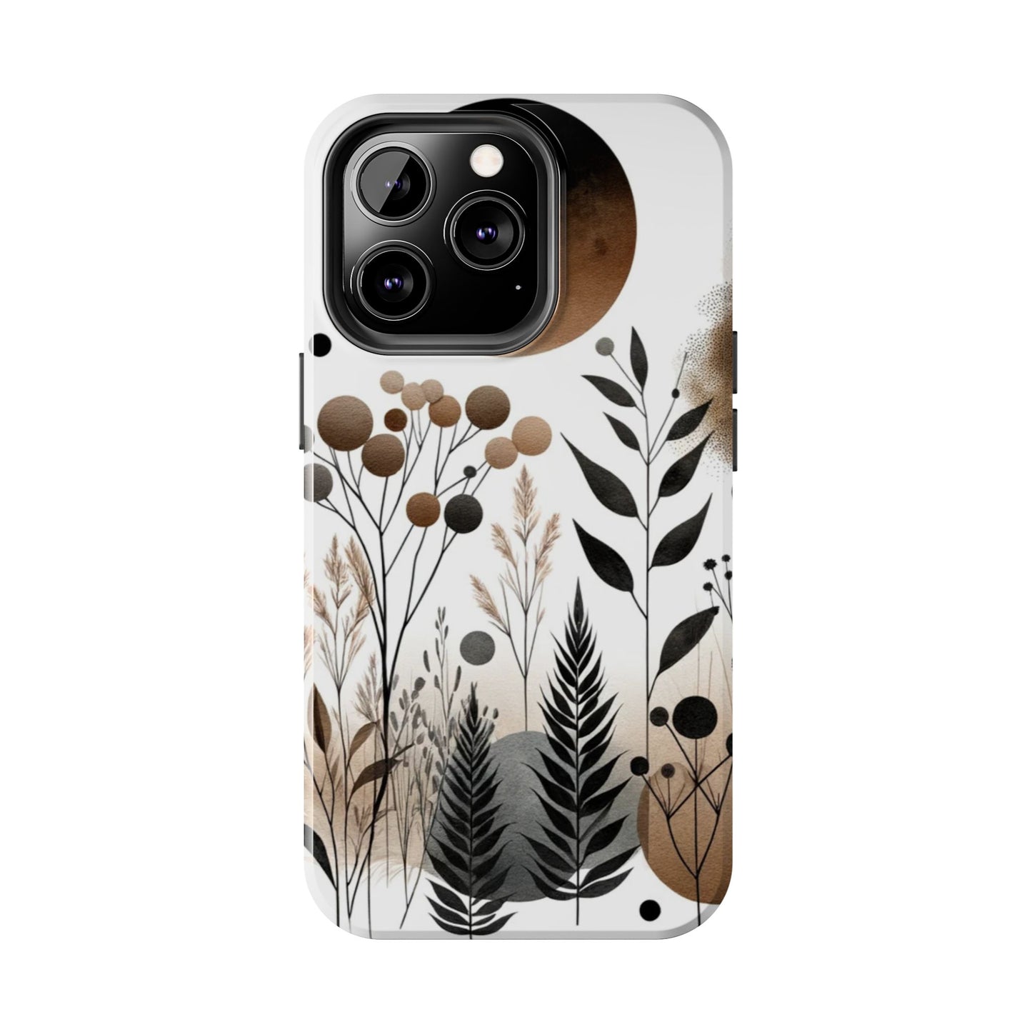 Nature-Inspired iPhone Case 🌿 | Minimalist Watercolor Design, Shockproof Protection for iPhone 16 to 12 Pro Max 📱