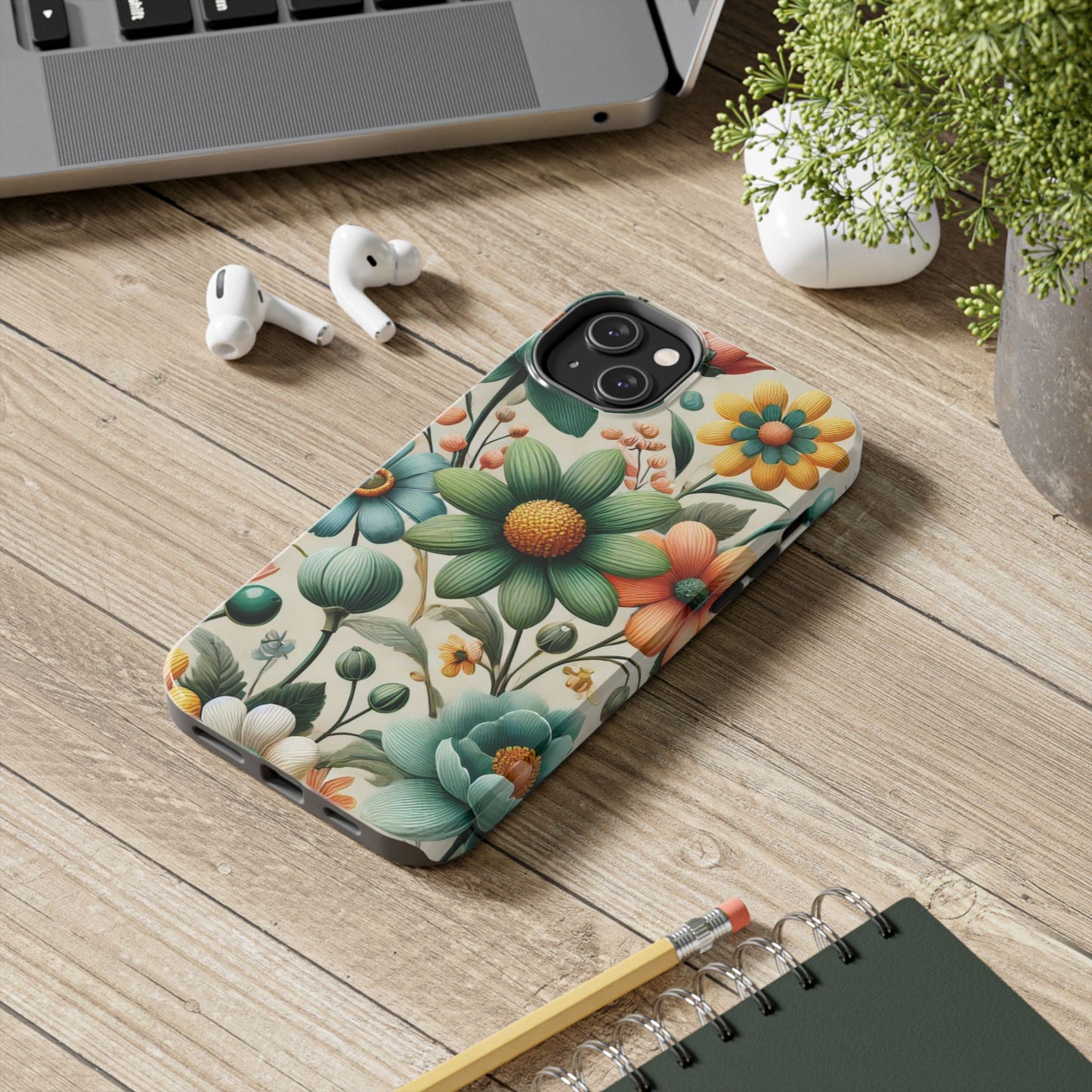 Floral iPhone Case 🌸 | Elegant Glossy Finish, Shockproof Protection for iPhone 16 to 12 Pro Max 📱