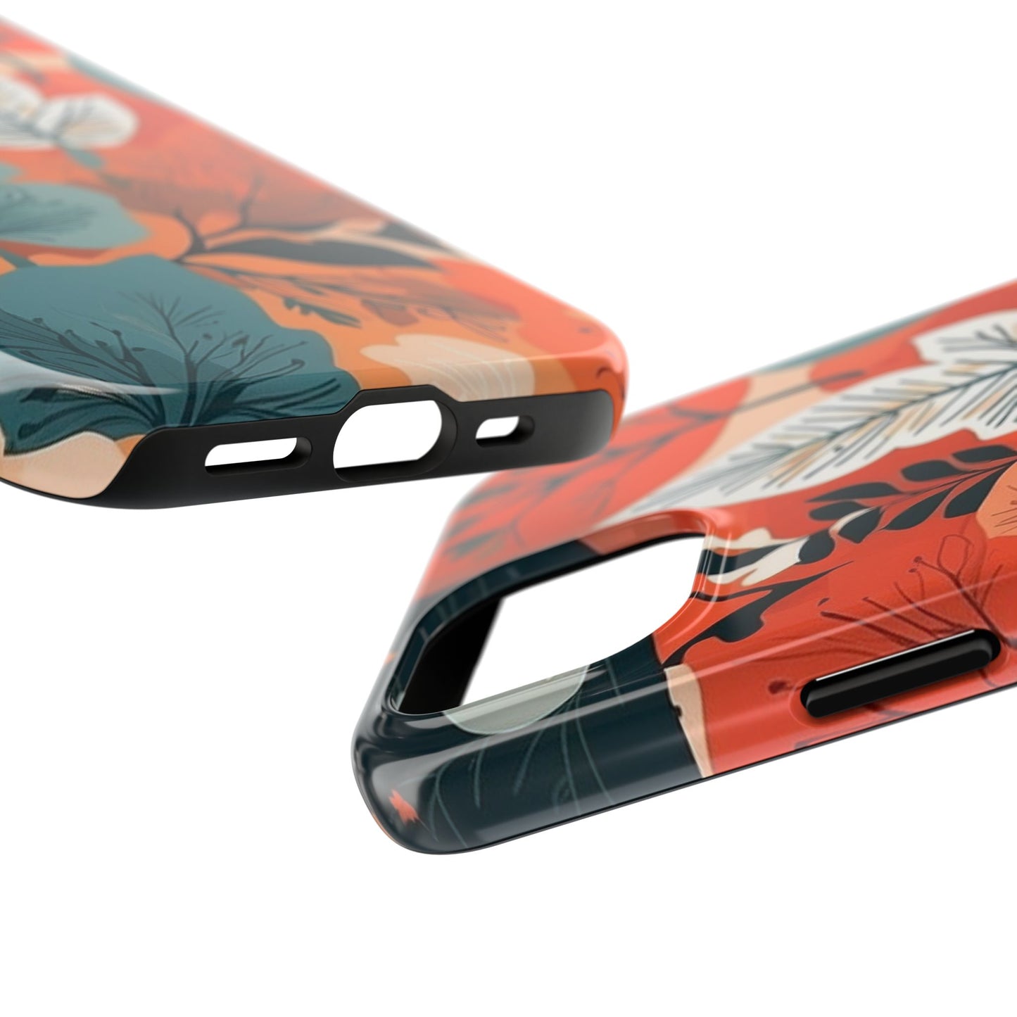 Autumn Leaf iPhone Case 🍁 | Warm Botanical Design, Shockproof Protection for iPhone 16 to 12 Pro Max 📱