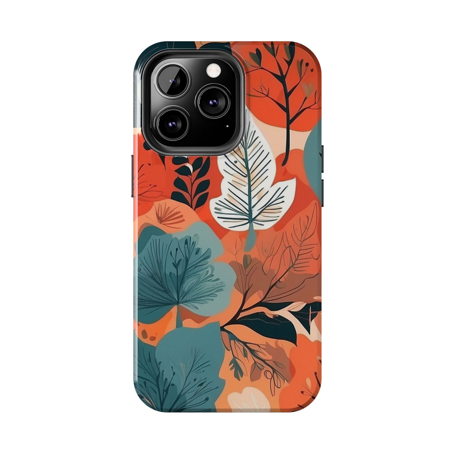 Autumn Leaf iPhone Case 🍁 | Warm Botanical Design, Shockproof Protection for iPhone 16 to 12 Pro Max 📱