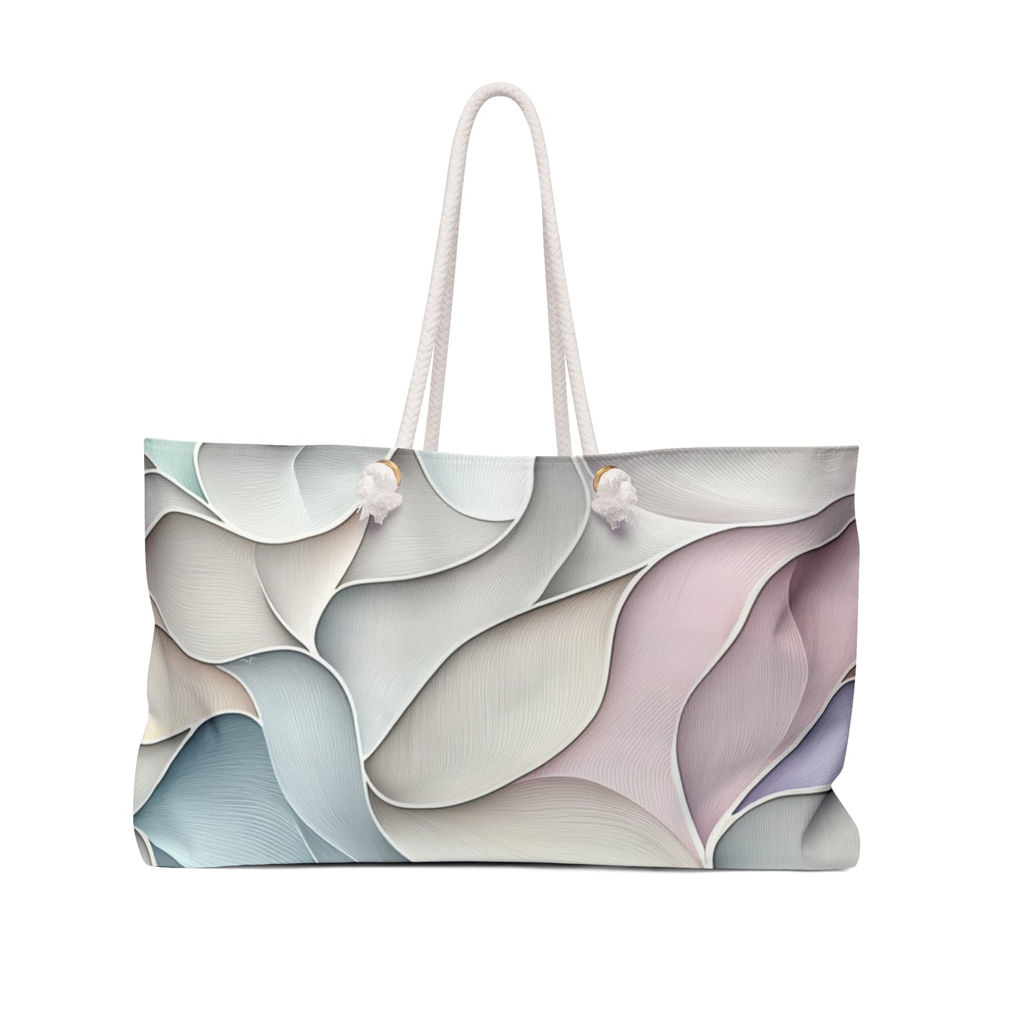 Elegant Weekender Tote Bag – Minimalist Pastel Flow Design