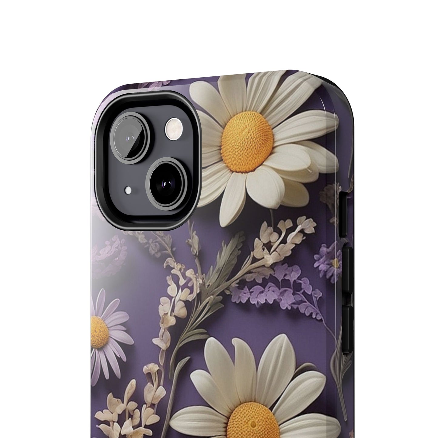 Lavender Daisy iPhone Case 🌼 | Elegant Floral Design, Shockproof Protection for iPhone 16 to 12 Pro Max 📱