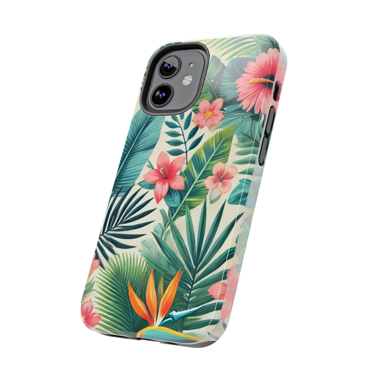 Tropical Paradise iPhone Case 🌺 | Vibrant Jungle Design, Shockproof Protection for iPhone 16 to 12 Pro Max