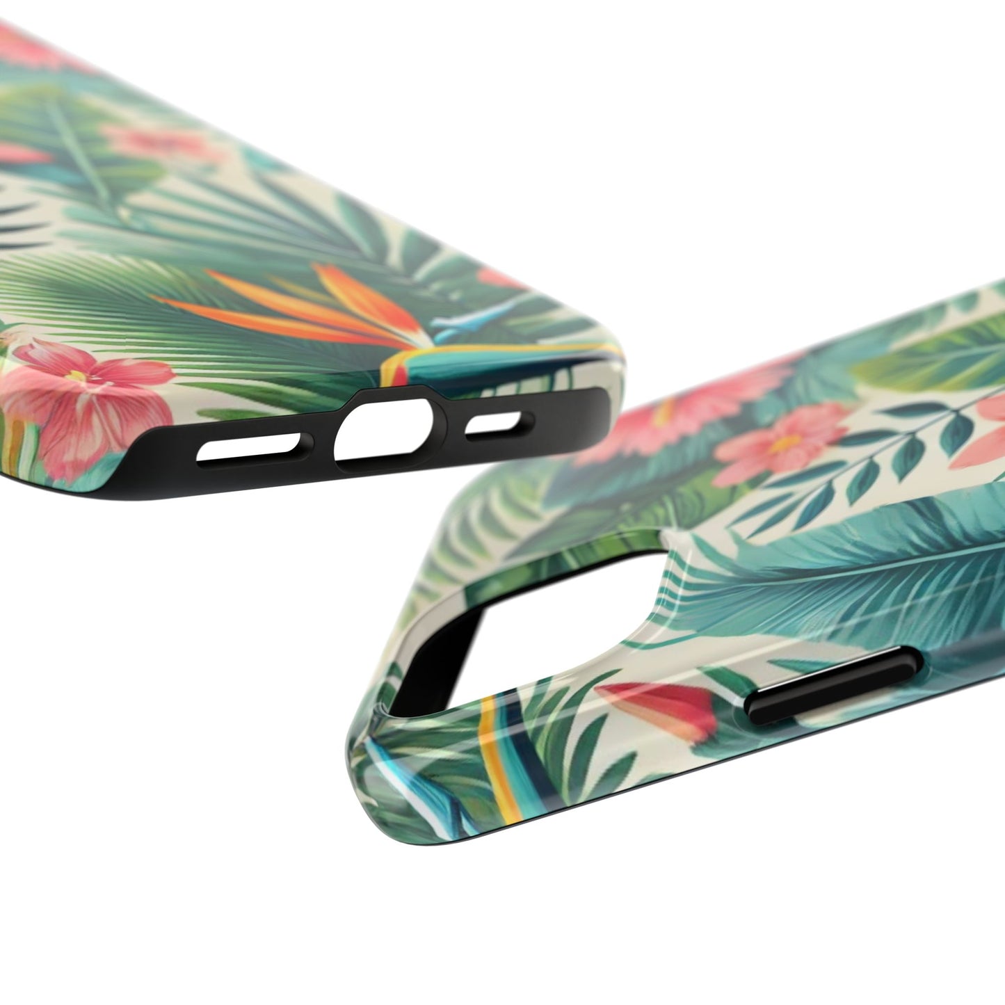 Tropical Paradise iPhone Case 🌺 | Vibrant Jungle Design, Shockproof Protection for iPhone 16 to 12 Pro Max