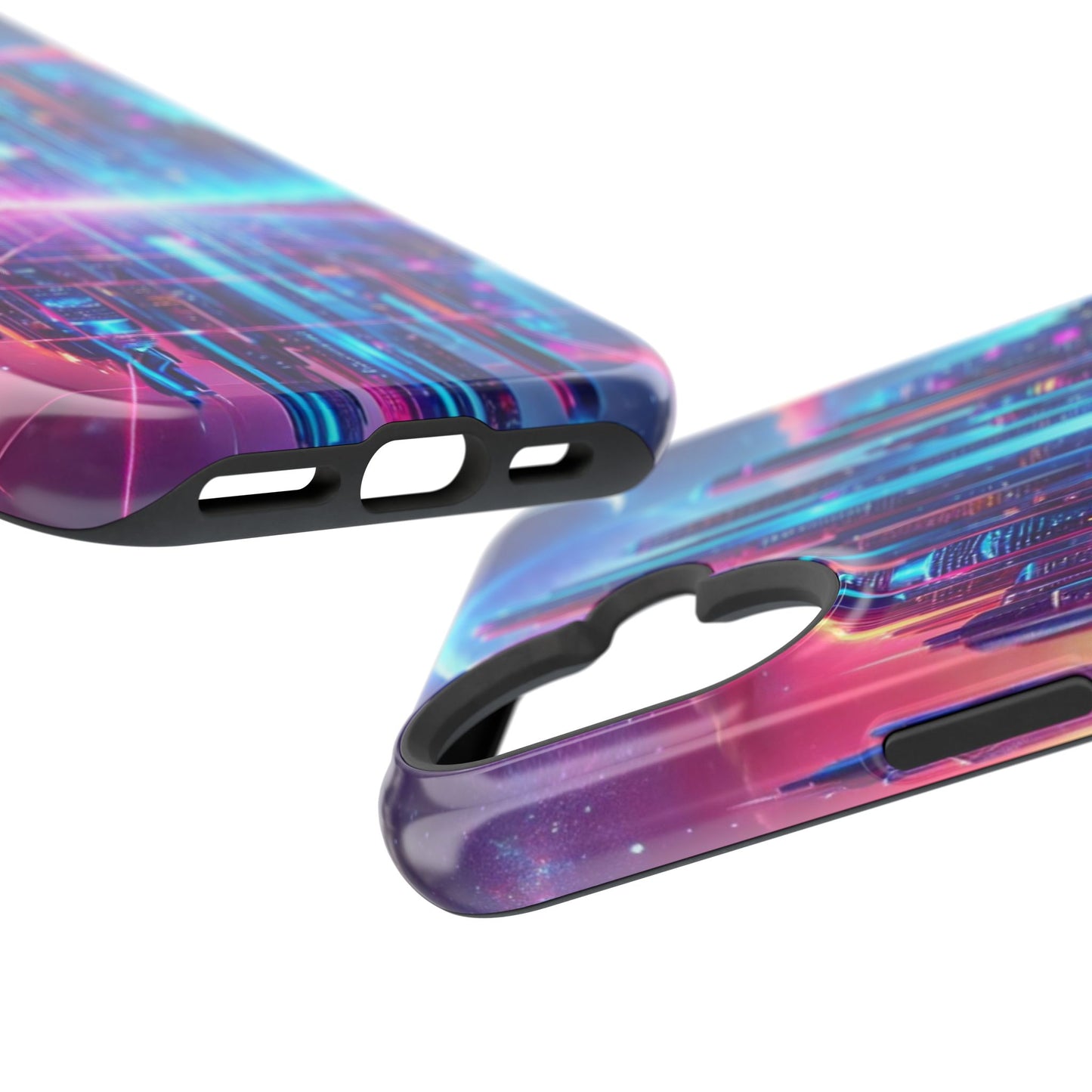 🔥 Neon Cyberpunk Phone Case 🌌 | MagSafe® Ready 📱 iPhone 16 to 13!