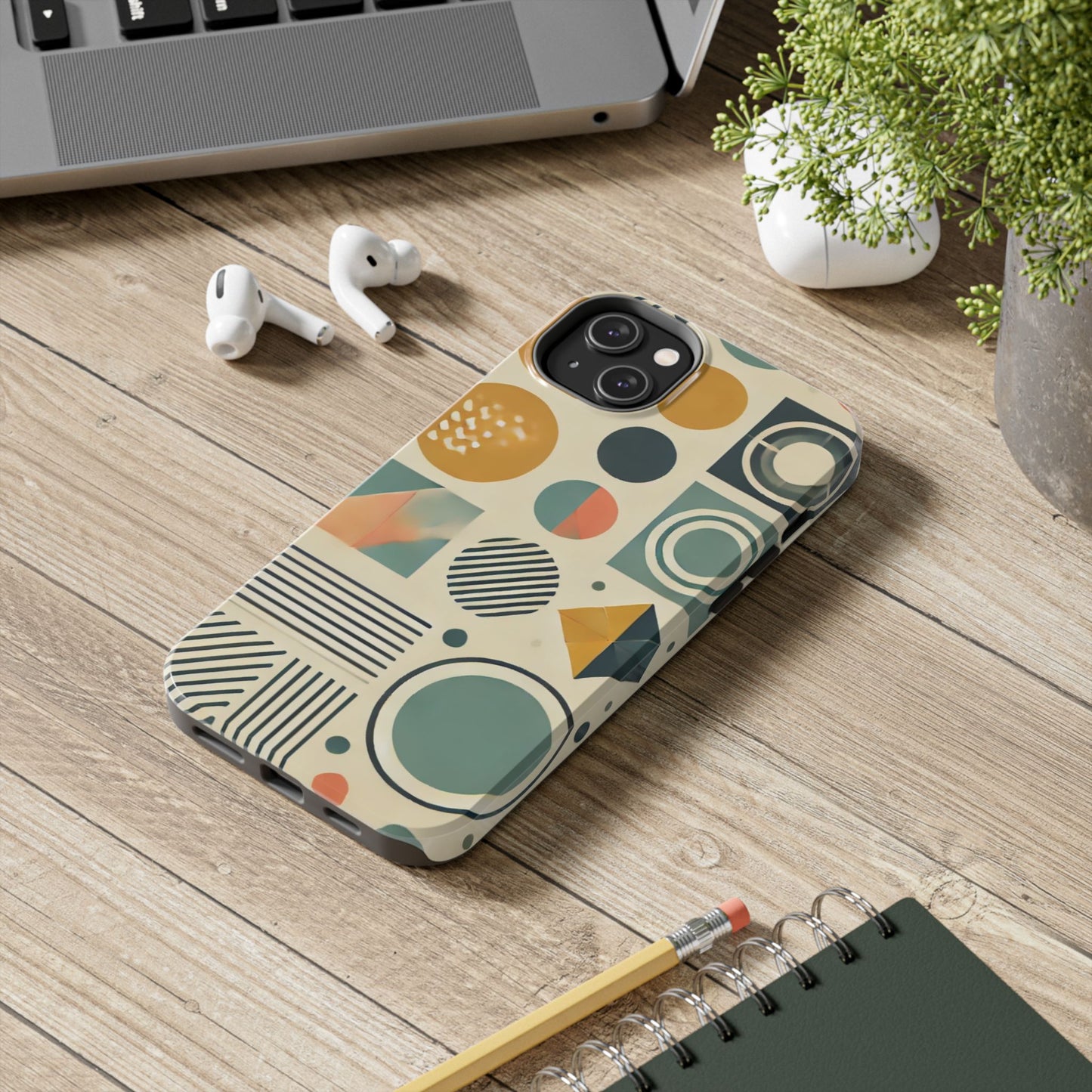 🔵 Geometric Pattern Phone Case | Stylish & Durable iPhone Cover 📱