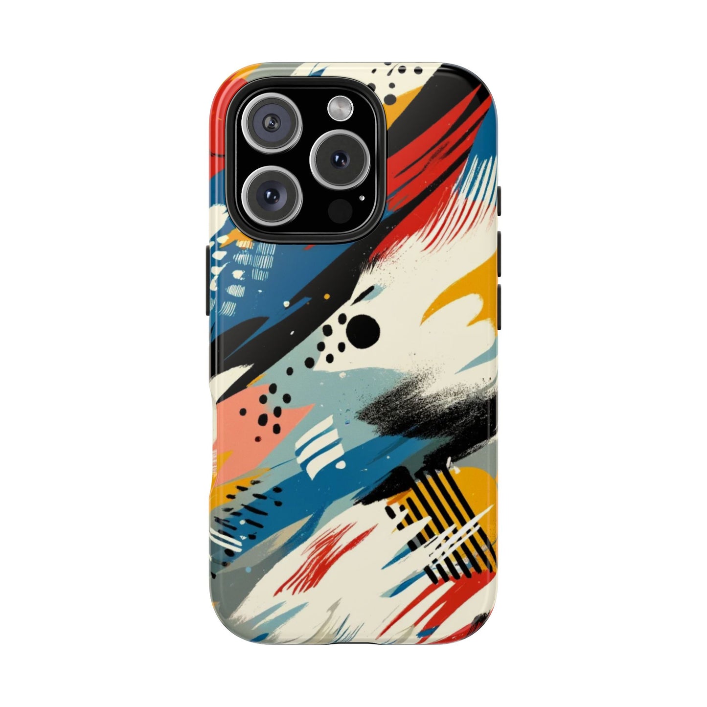 🎨 Vibrant Abstract Brushstroke Phone Case | Bold & Durable iPhone Cover 📱