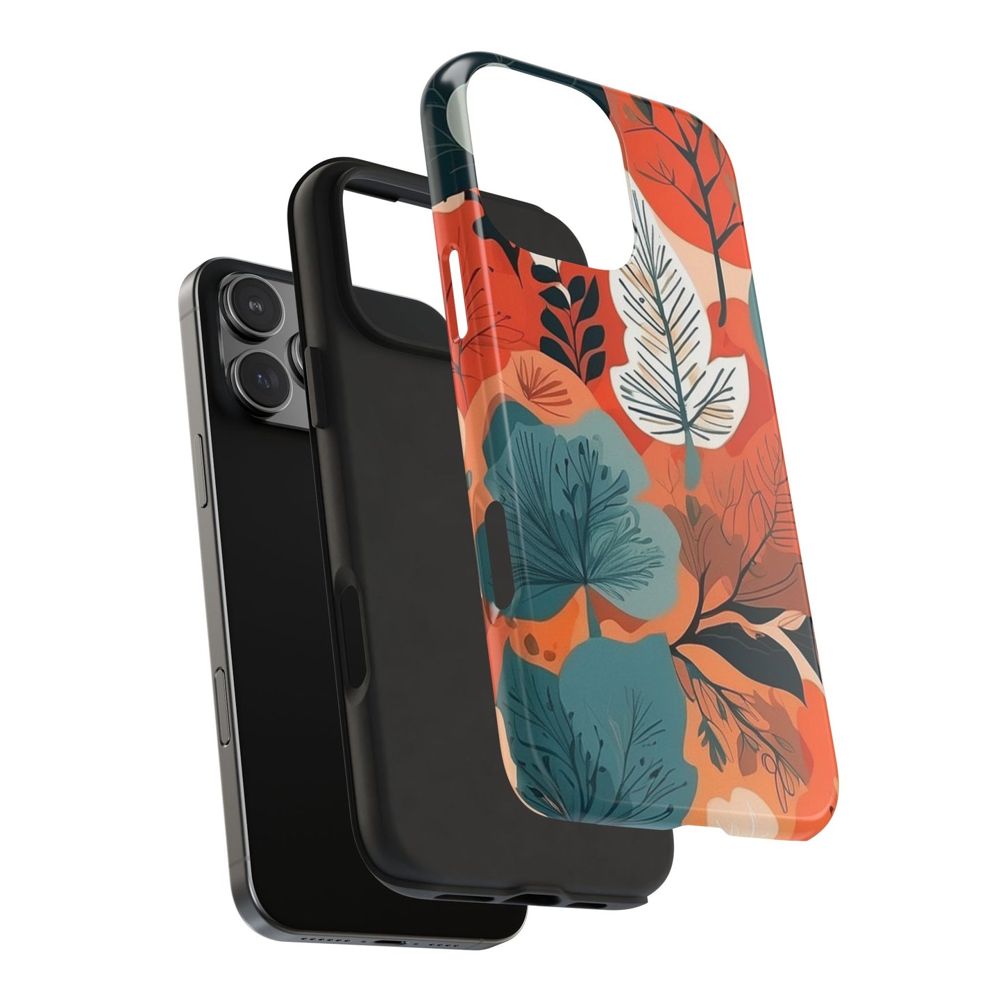 Autumn Leaf iPhone Case 🍁 | Warm Botanical Design, Shockproof Protection for iPhone 16 to 12 Pro Max 📱