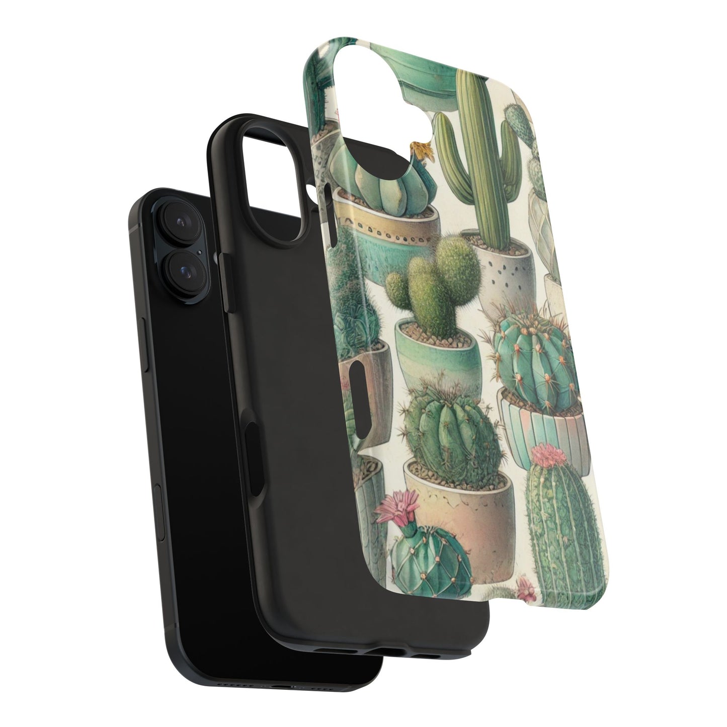 Cactus iPhone Case 🌵 Stylish Glossy Finish, Shockproof Protection for iPhone 16 to 12 Pro Max 📱