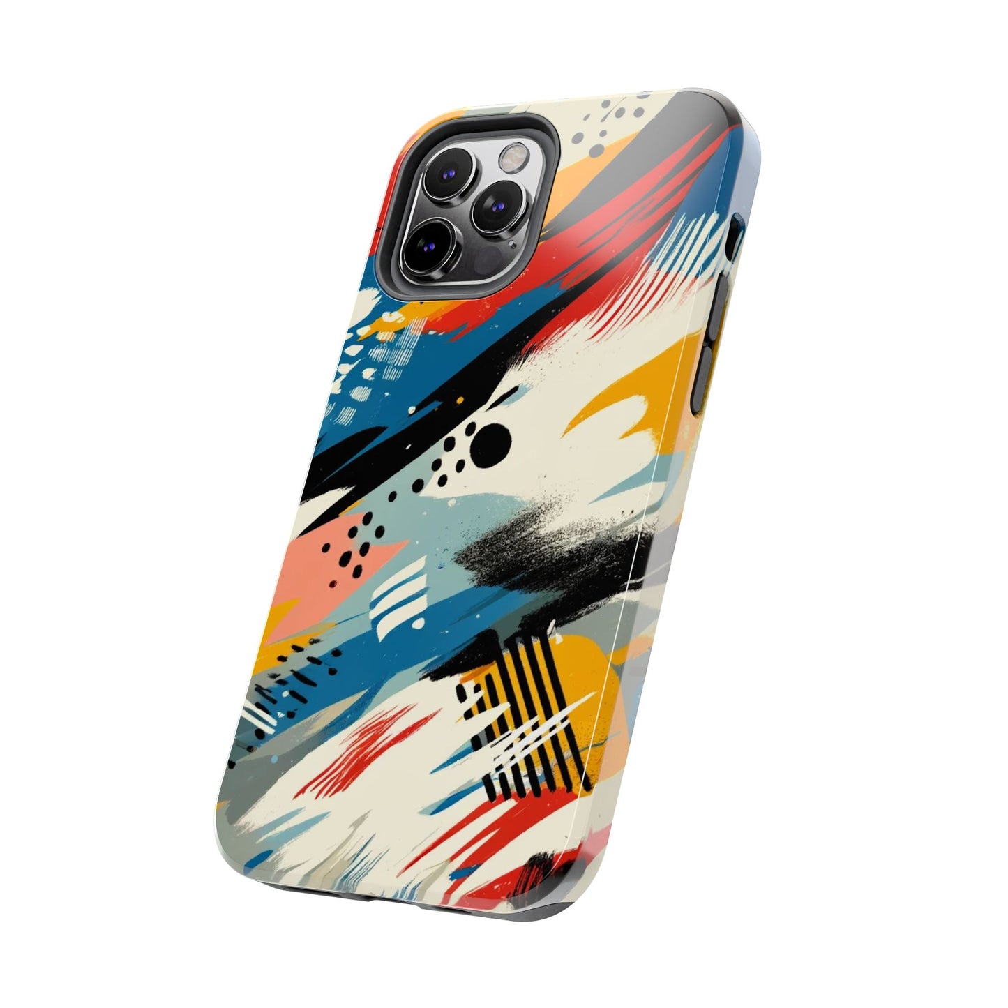 🎨 Vibrant Abstract Brushstroke Phone Case | Bold & Durable iPhone Cover 📱