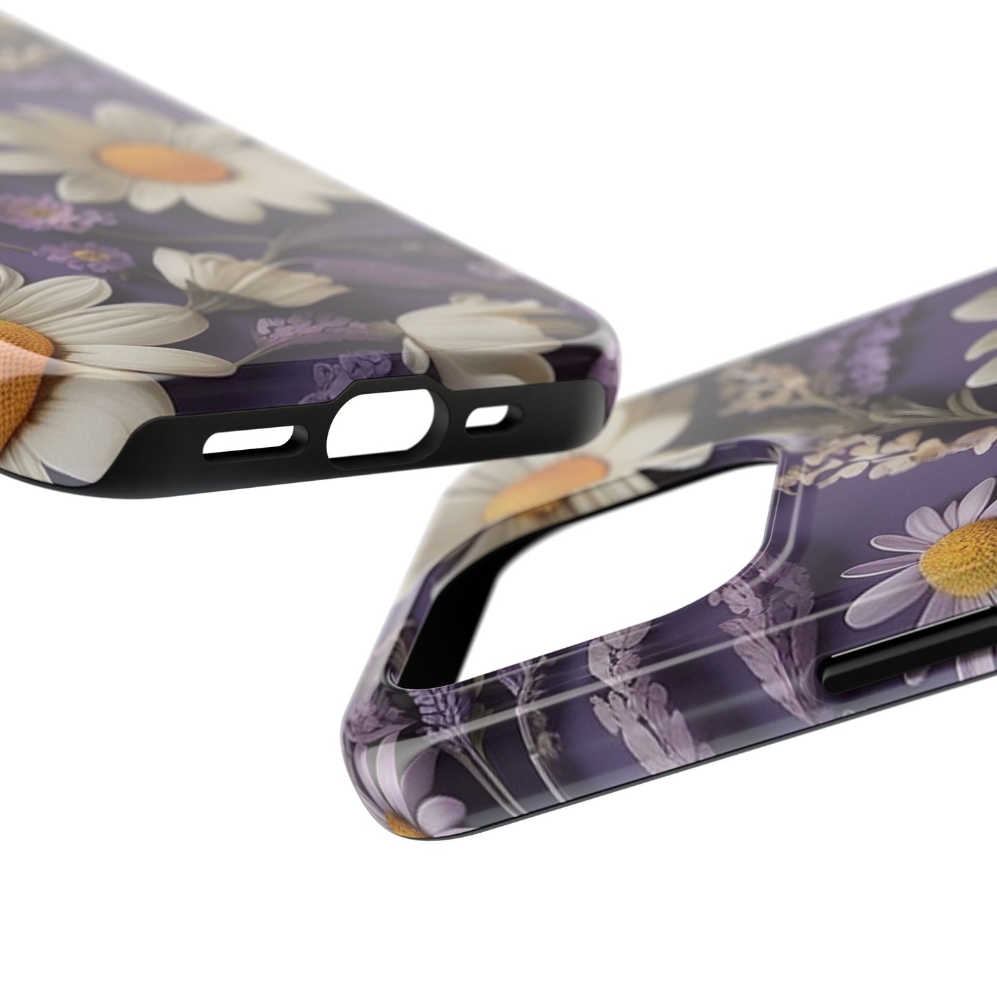 Lavender Daisy iPhone Case 🌼 | Elegant Floral Design, Shockproof Protection for iPhone 16 to 12 Pro Max 📱