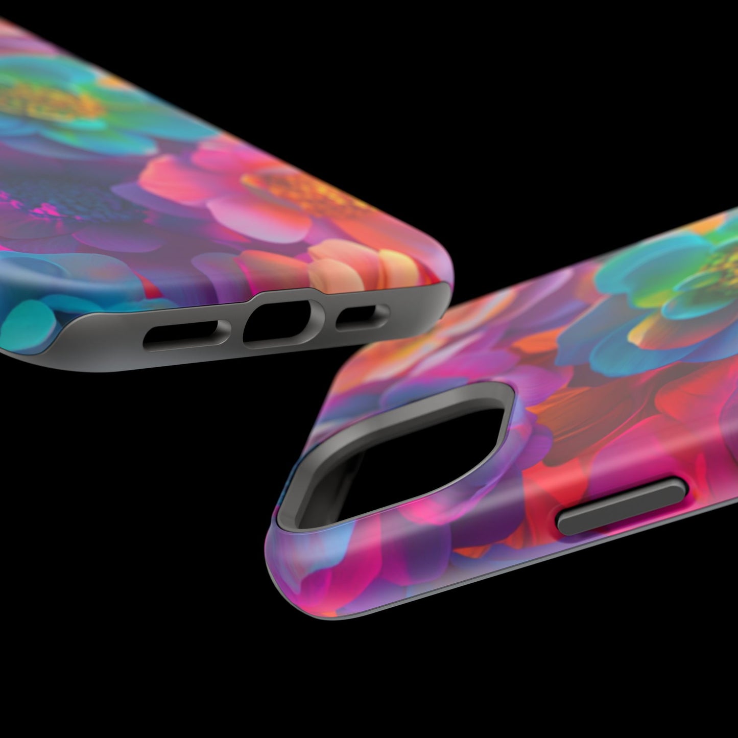 🌺 Vibrant Bloom Phone Case with 3D Neon Florals 🌺