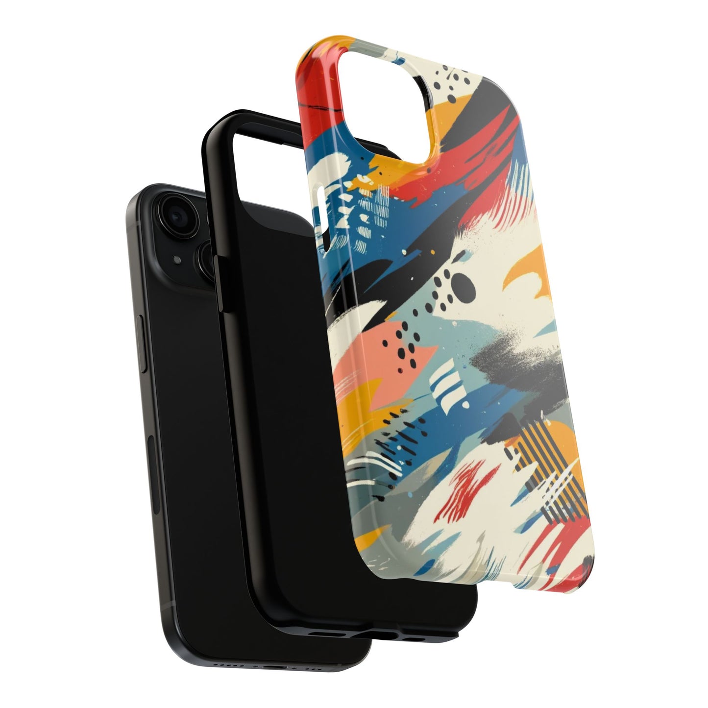 🎨 Vibrant Abstract Brushstroke Phone Case | Bold & Durable iPhone Cover 📱