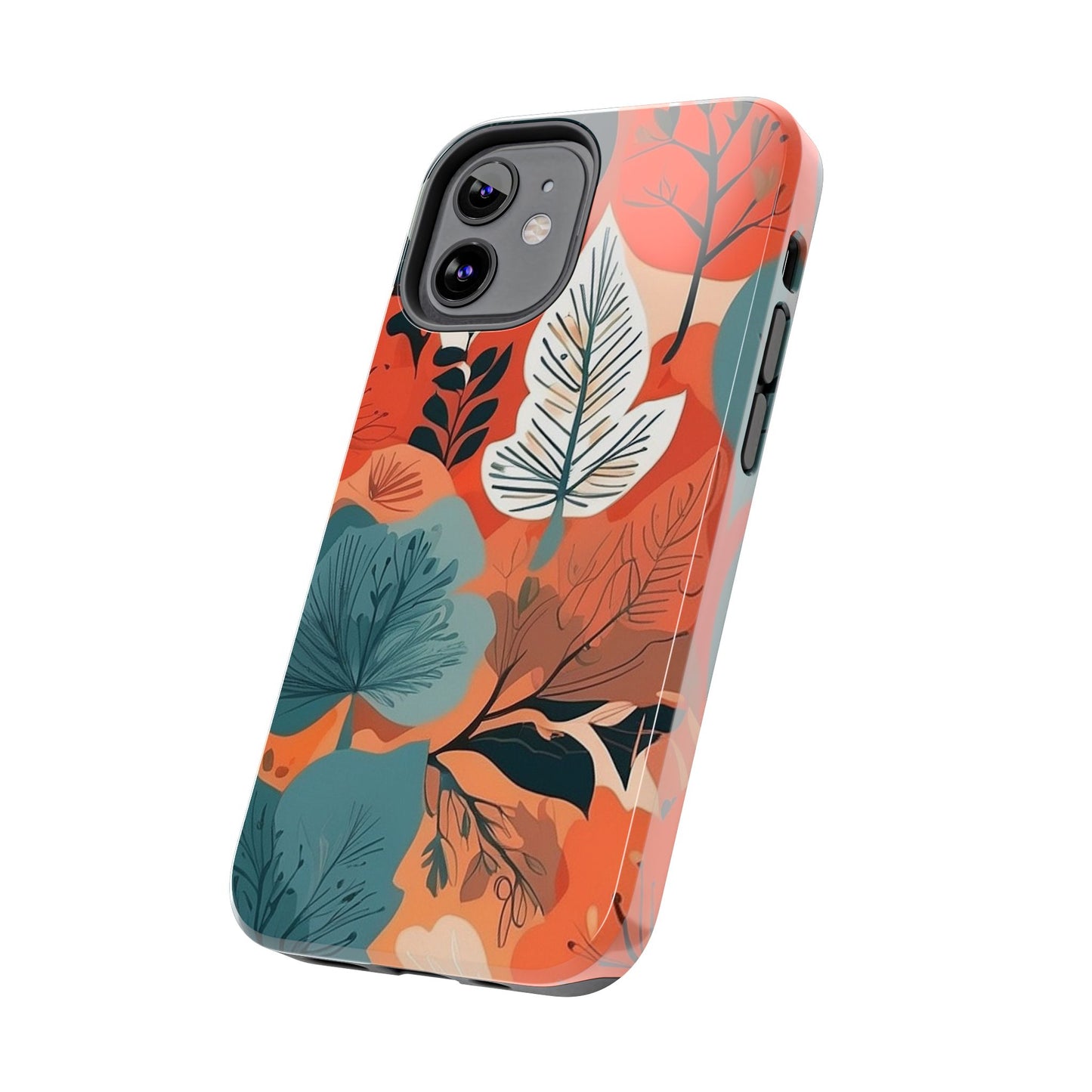 Autumn Leaf iPhone Case 🍁 | Warm Botanical Design, Shockproof Protection for iPhone 16 to 12 Pro Max 📱