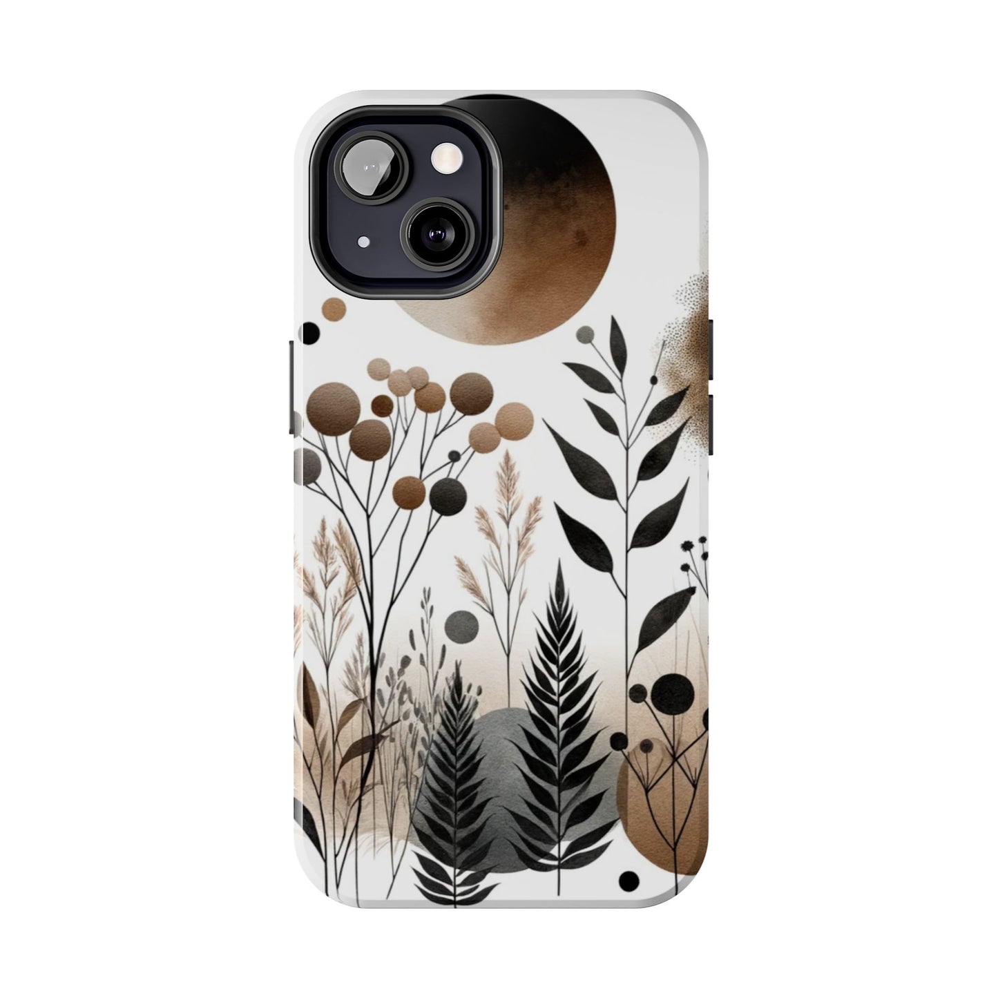 Nature-Inspired iPhone Case 🌿 | Minimalist Watercolor Design, Shockproof Protection for iPhone 16 to 12 Pro Max 📱