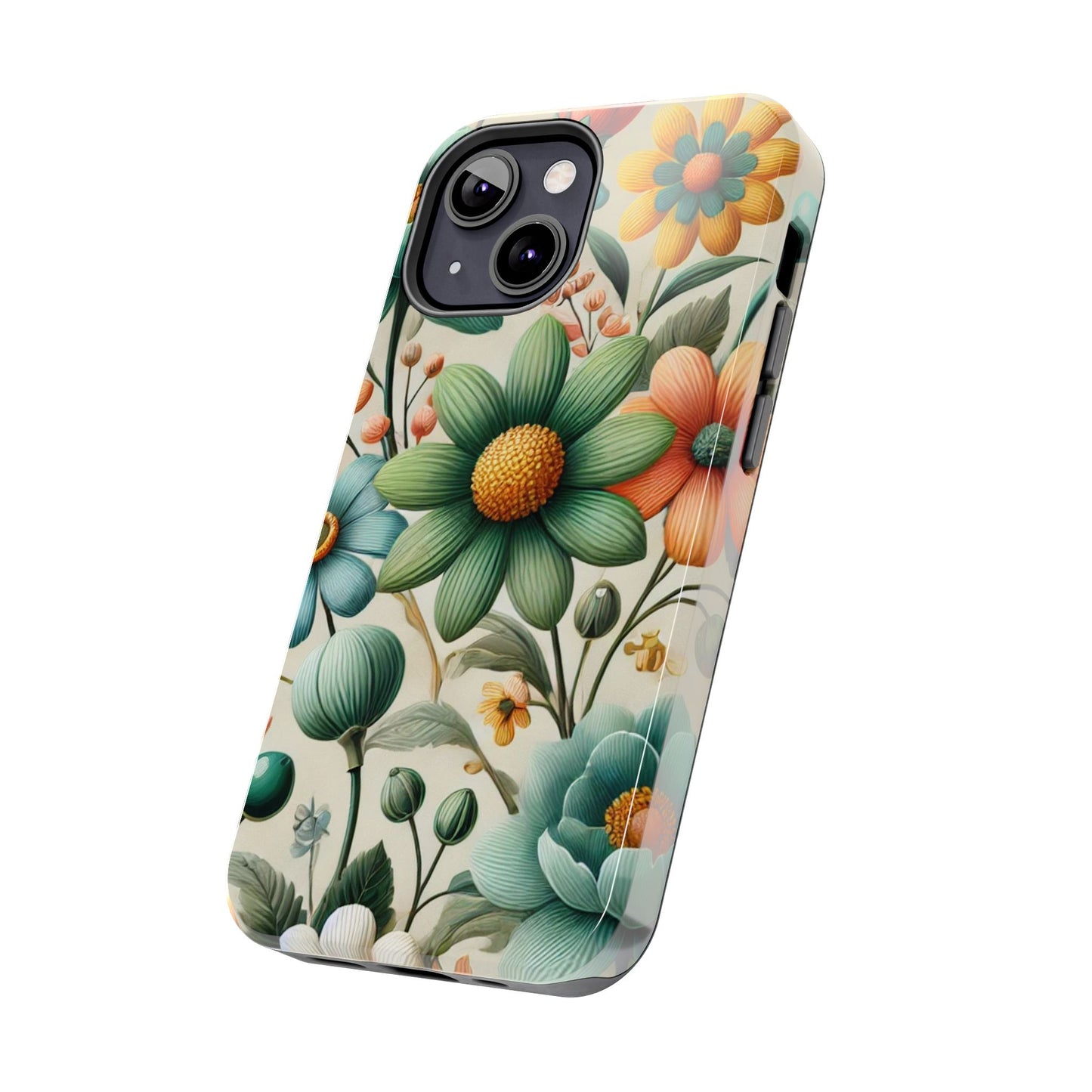 Floral iPhone Case 🌸 | Elegant Glossy Finish, Shockproof Protection for iPhone 16 to 12 Pro Max 📱