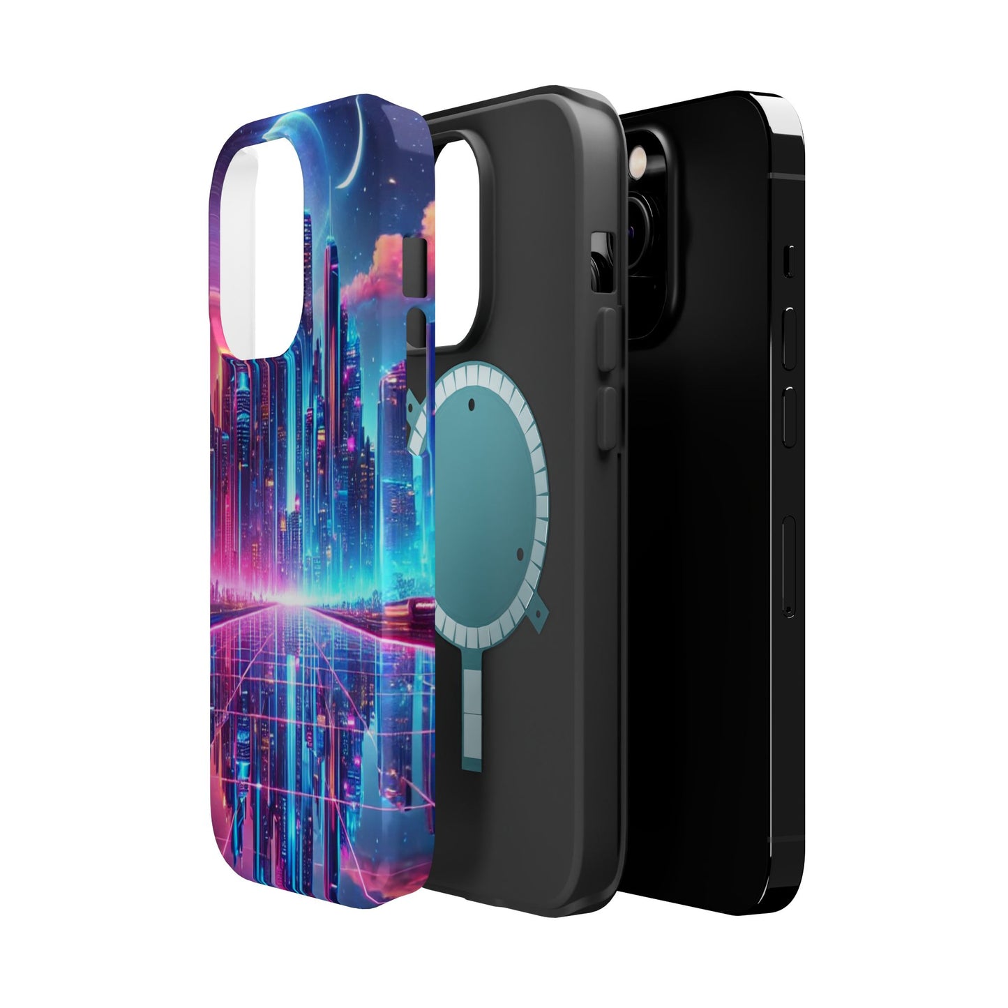 🔥 Neon Cyberpunk Phone Case 🌌 | MagSafe® Ready 📱 iPhone 16 to 13!