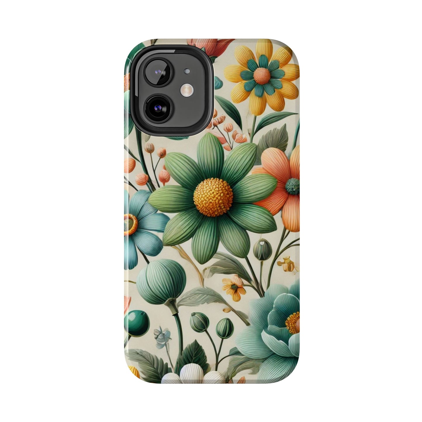 Floral iPhone Case 🌸 | Elegant Glossy Finish, Shockproof Protection for iPhone 16 to 12 Pro Max 📱