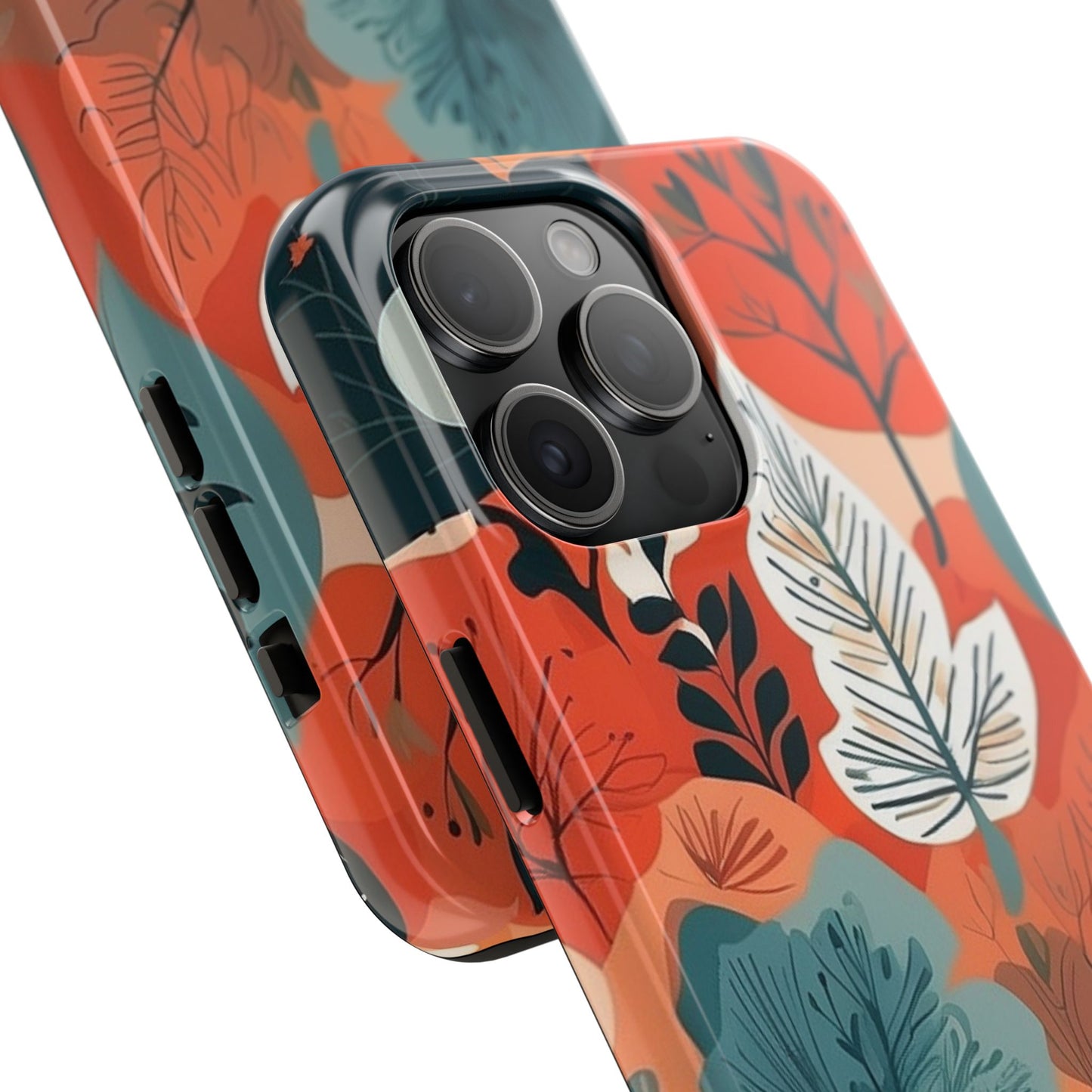 Autumn Leaf iPhone Case 🍁 | Warm Botanical Design, Shockproof Protection for iPhone 16 to 12 Pro Max 📱