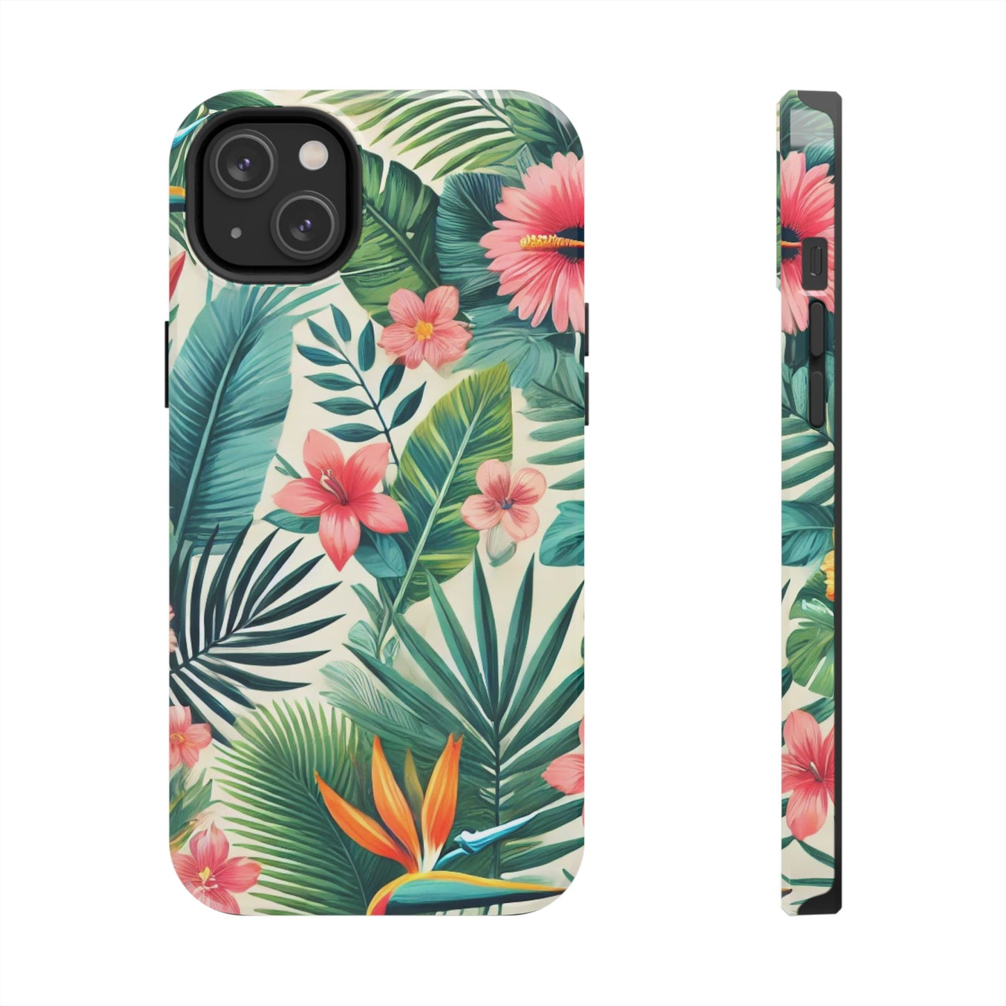 Tropical Paradise iPhone Case 🌺 | Vibrant Jungle Design, Shockproof Protection for iPhone 16 to 12 Pro Max