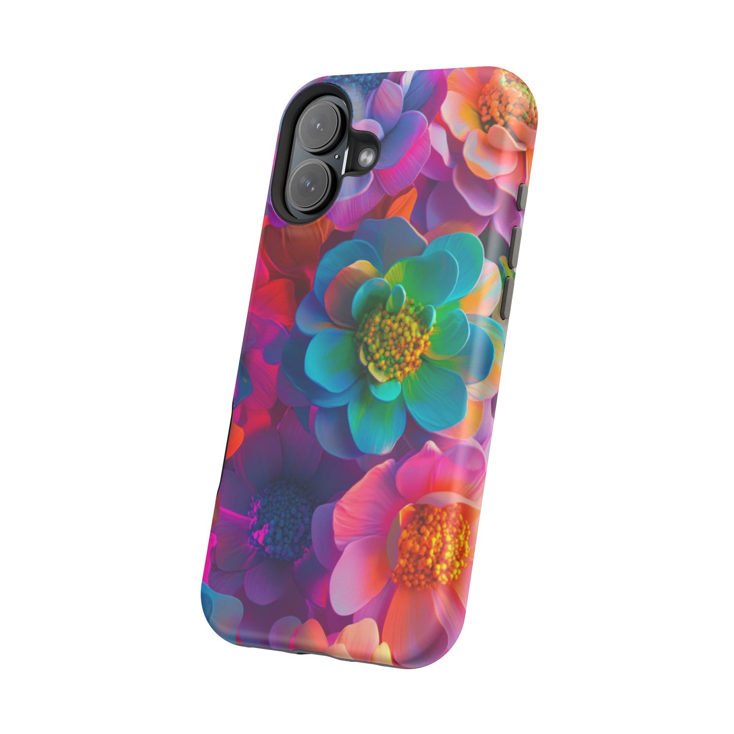 🌺 Vibrant Bloom Phone Case with 3D Neon Florals 🌺