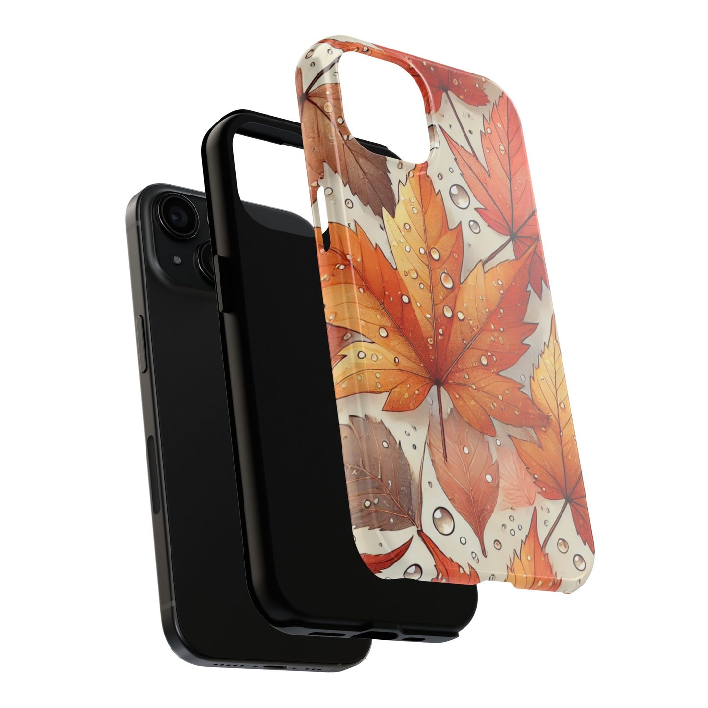 Autumn Leaves iPhone Case 🍁 | Fall-Inspired Design, Shockproof Protection for iPhone 16 to 12 Pro Max 📱