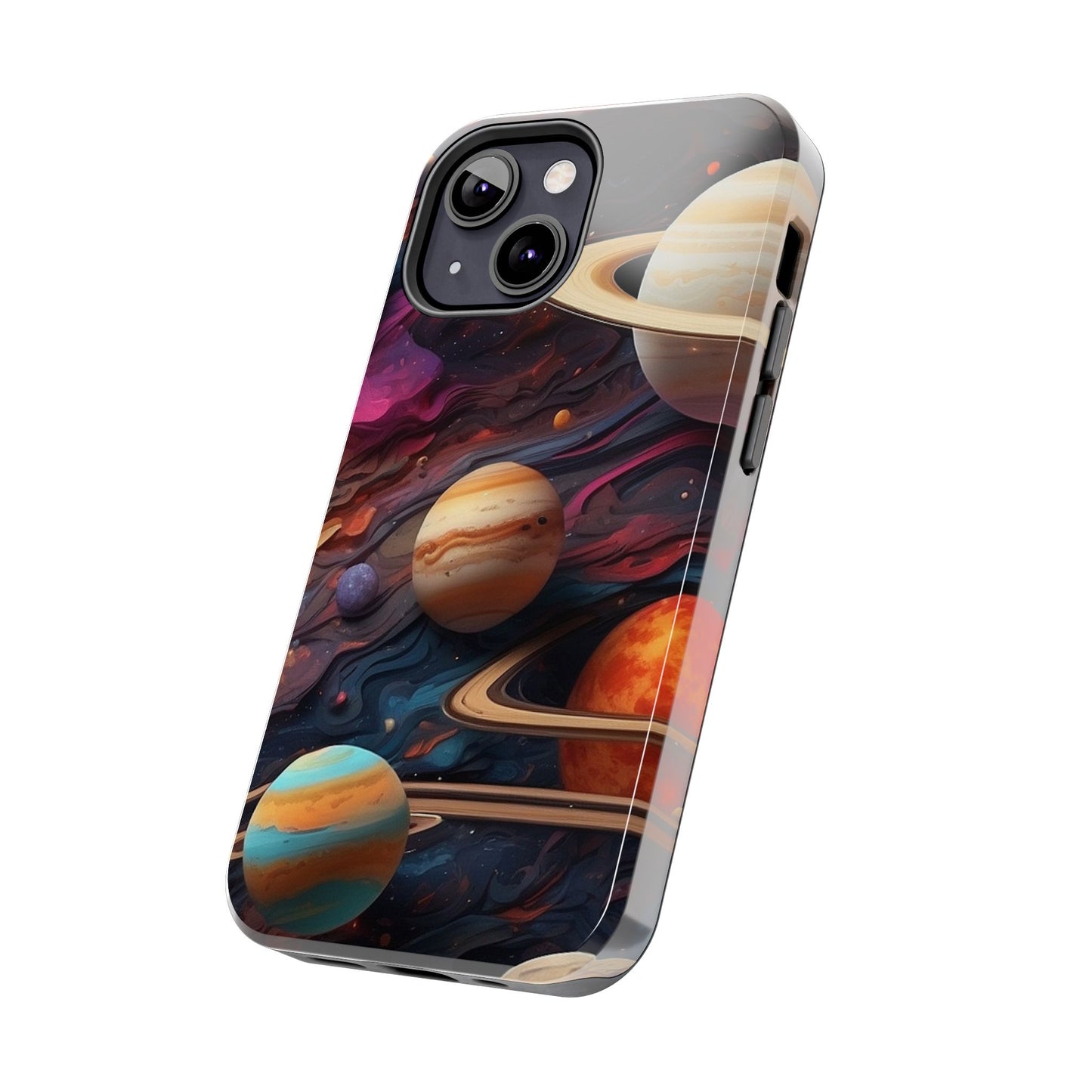 Galaxy Planet iPhone Case 🌌 | Cosmic Design, Shockproof Protection for iPhone 16 to 12 Pro Max