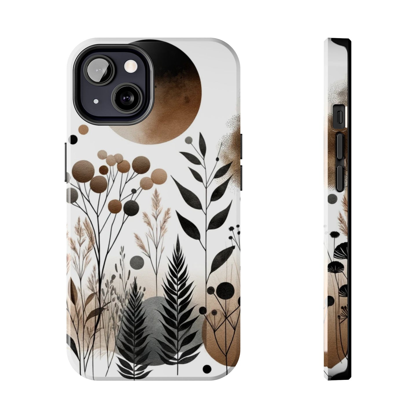 Nature-Inspired iPhone Case 🌿 | Minimalist Watercolor Design, Shockproof Protection for iPhone 16 to 12 Pro Max 📱