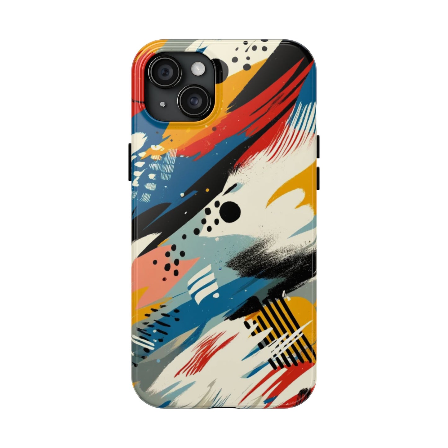 🎨 Vibrant Abstract Brushstroke Phone Case | Bold & Durable iPhone Cover 📱