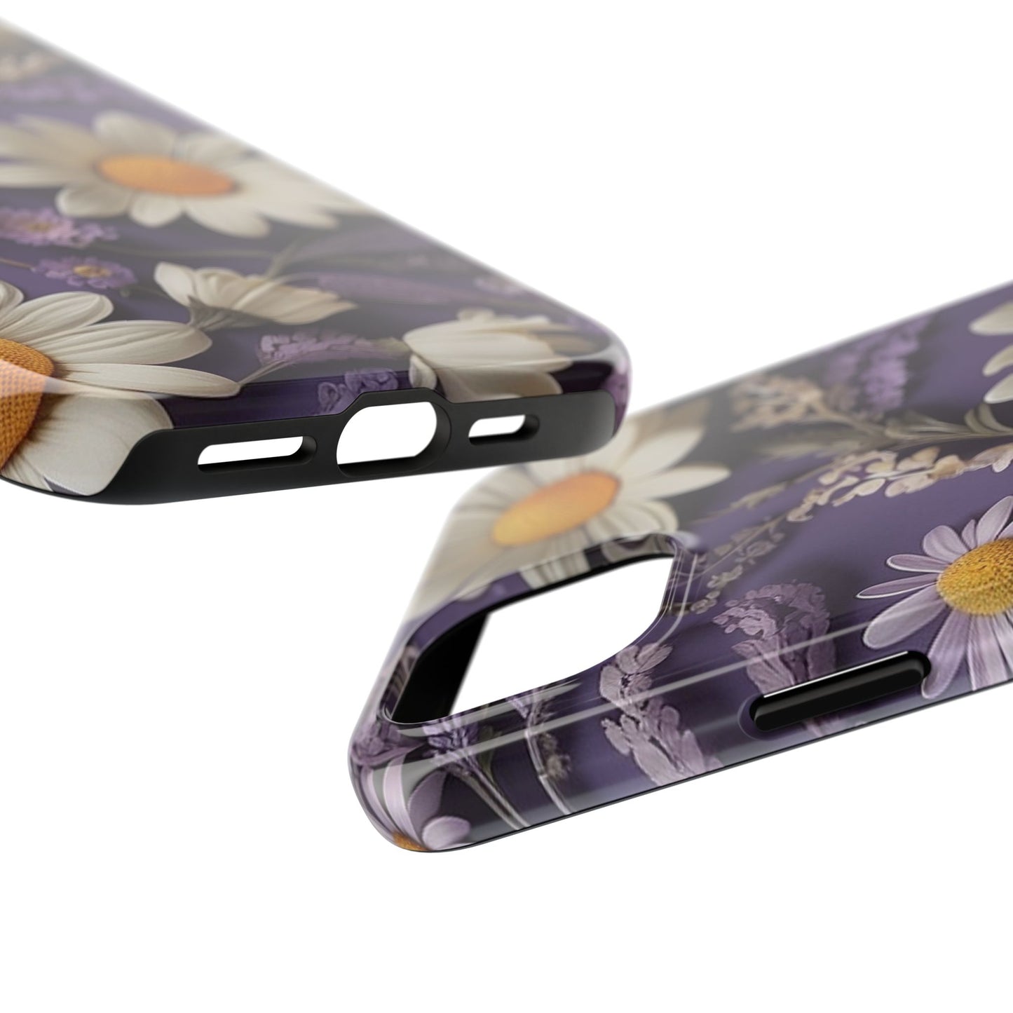 Lavender Daisy iPhone Case 🌼 | Elegant Floral Design, Shockproof Protection for iPhone 16 to 12 Pro Max 📱