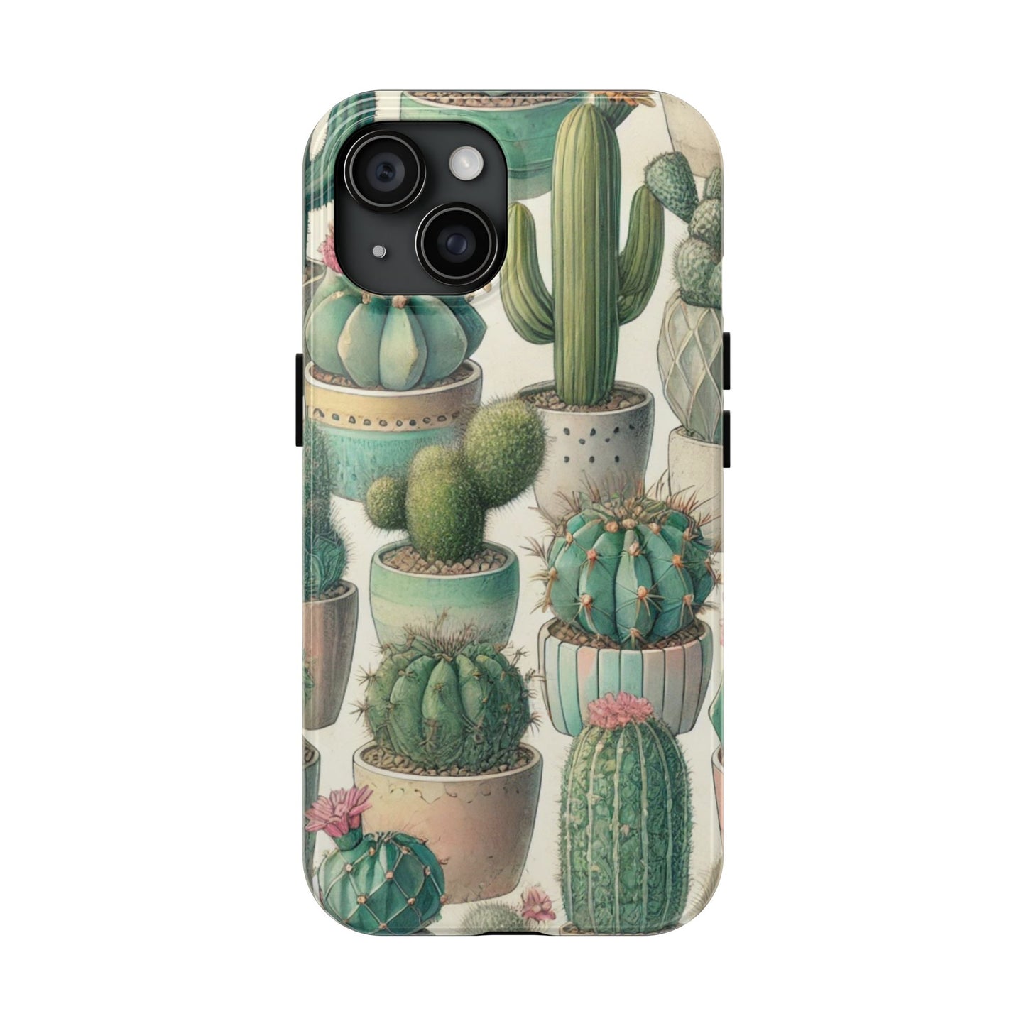 Cactus iPhone Case 🌵 Stylish Glossy Finish, Shockproof Protection for iPhone 16 to 12 Pro Max 📱