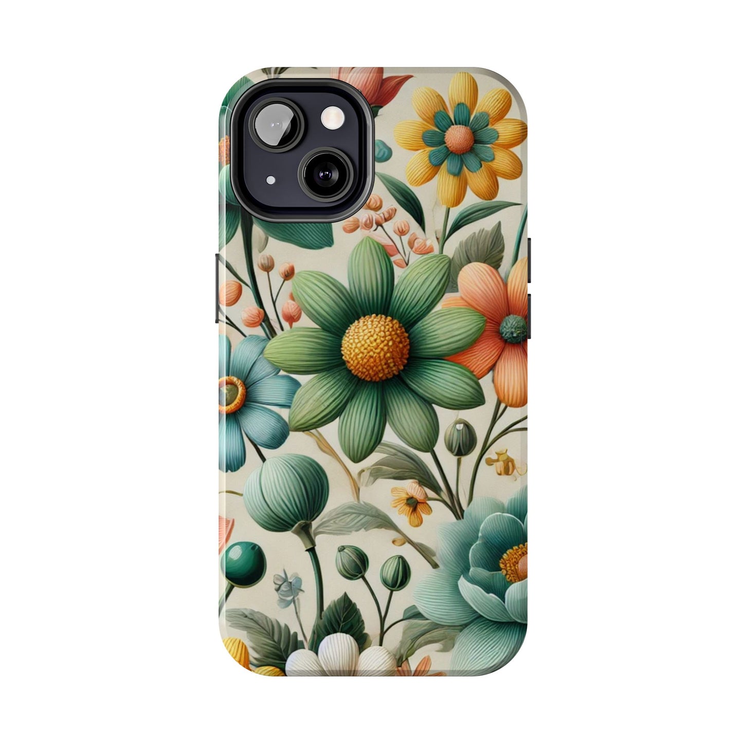 Floral iPhone Case 🌸 | Elegant Glossy Finish, Shockproof Protection for iPhone 16 to 12 Pro Max 📱