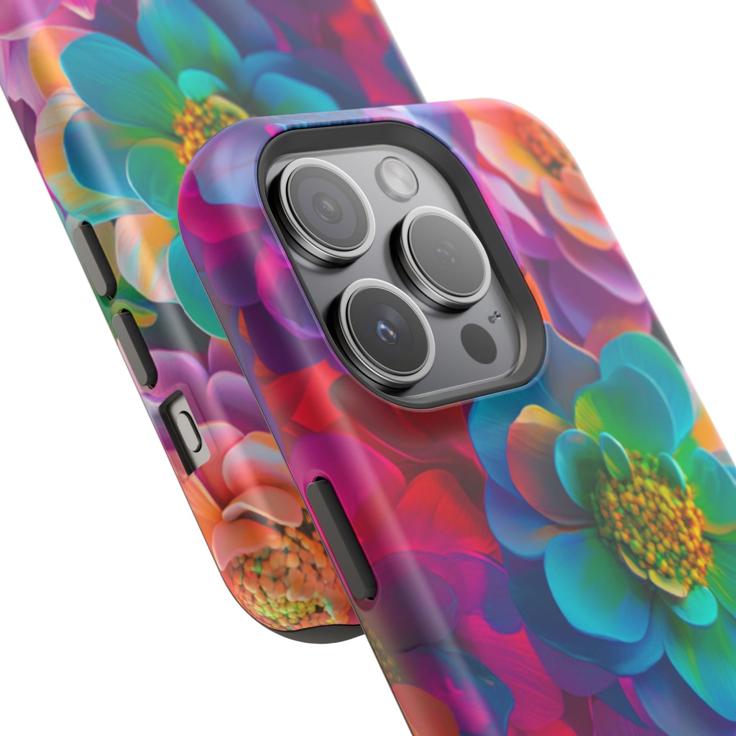 🌺 Vibrant Bloom Phone Case with 3D Neon Florals 🌺