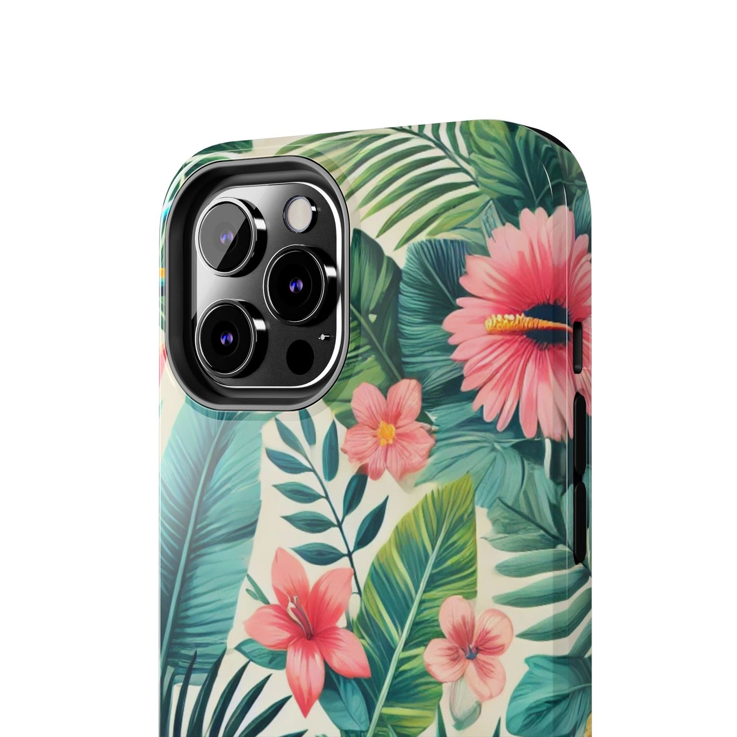 Tropical Paradise iPhone Case 🌺 | Vibrant Jungle Design, Shockproof Protection for iPhone 16 to 12 Pro Max