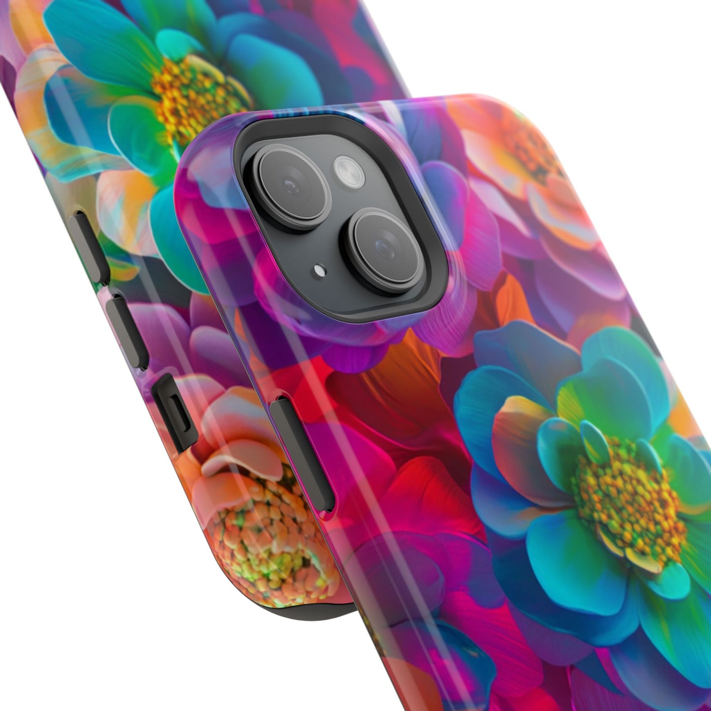 🌺 Vibrant Bloom Phone Case with 3D Neon Florals 🌺