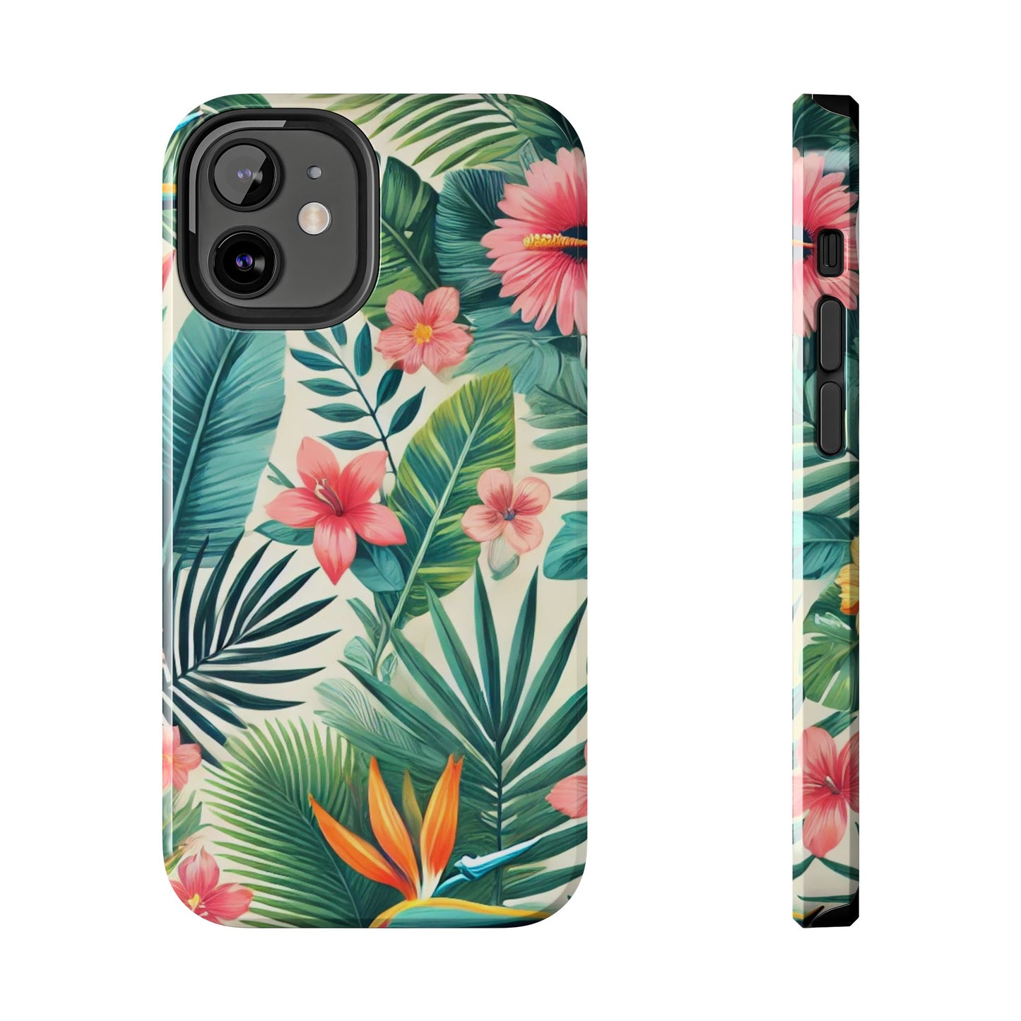 Tropical Paradise iPhone Case 🌺 | Vibrant Jungle Design, Shockproof Protection for iPhone 16 to 12 Pro Max