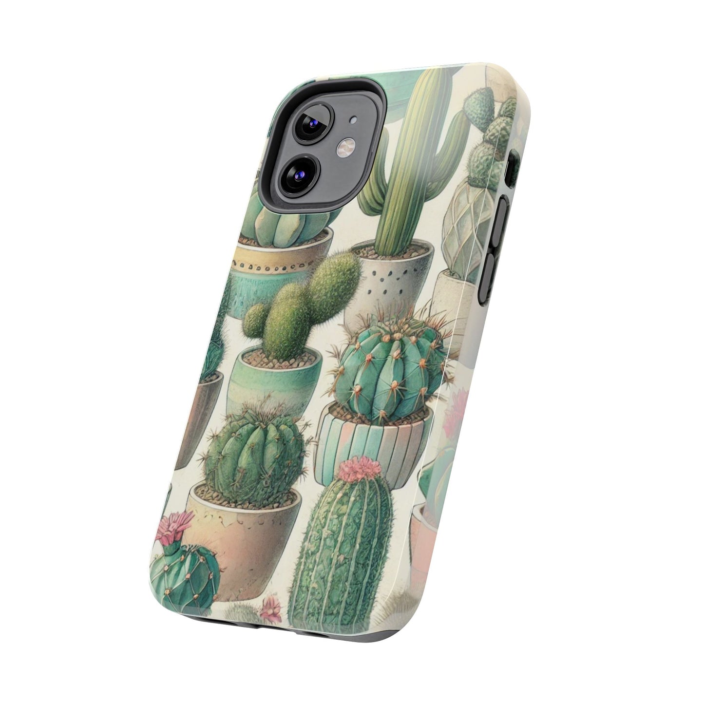 Cactus iPhone Case 🌵 Stylish Glossy Finish, Shockproof Protection for iPhone 16 to 12 Pro Max 📱