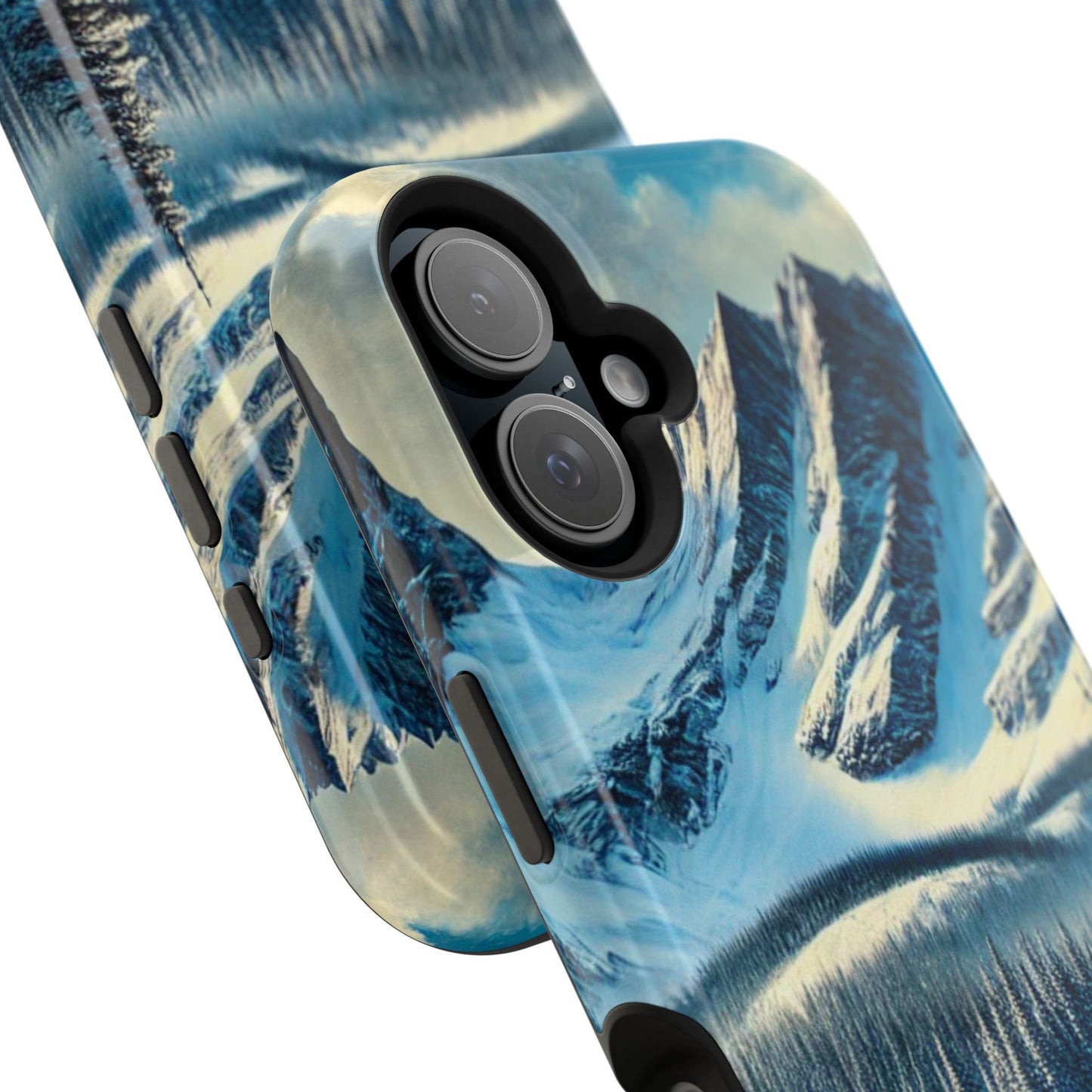 📱 Snowy Mountain Landscape Phone Case – MagSafe® Compatible 🌨️❄️