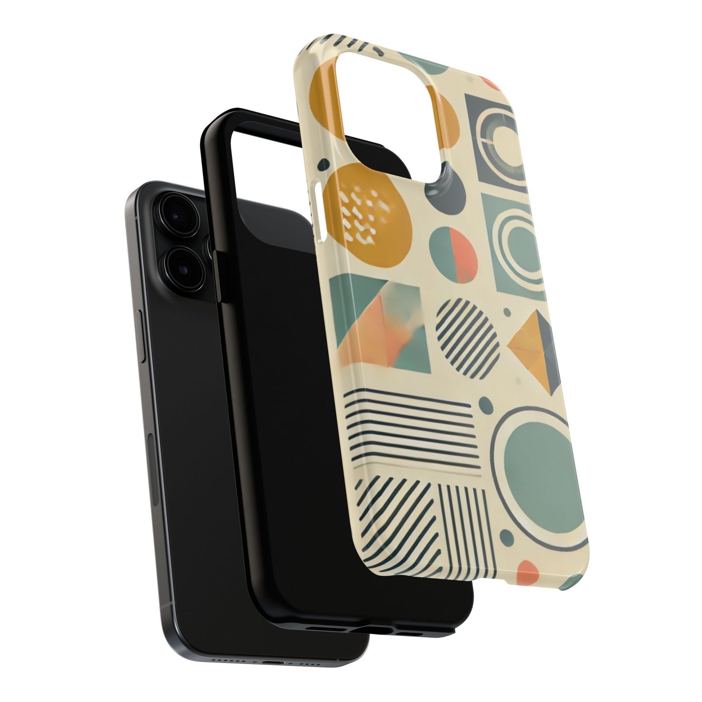 🔵 Geometric Pattern Phone Case | Stylish & Durable iPhone Cover 📱