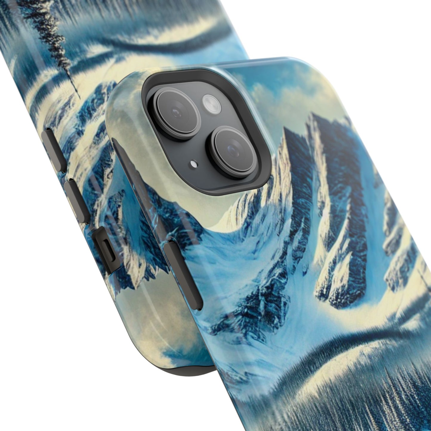 📱 Snowy Mountain Landscape Phone Case – MagSafe® Compatible 🌨️❄️