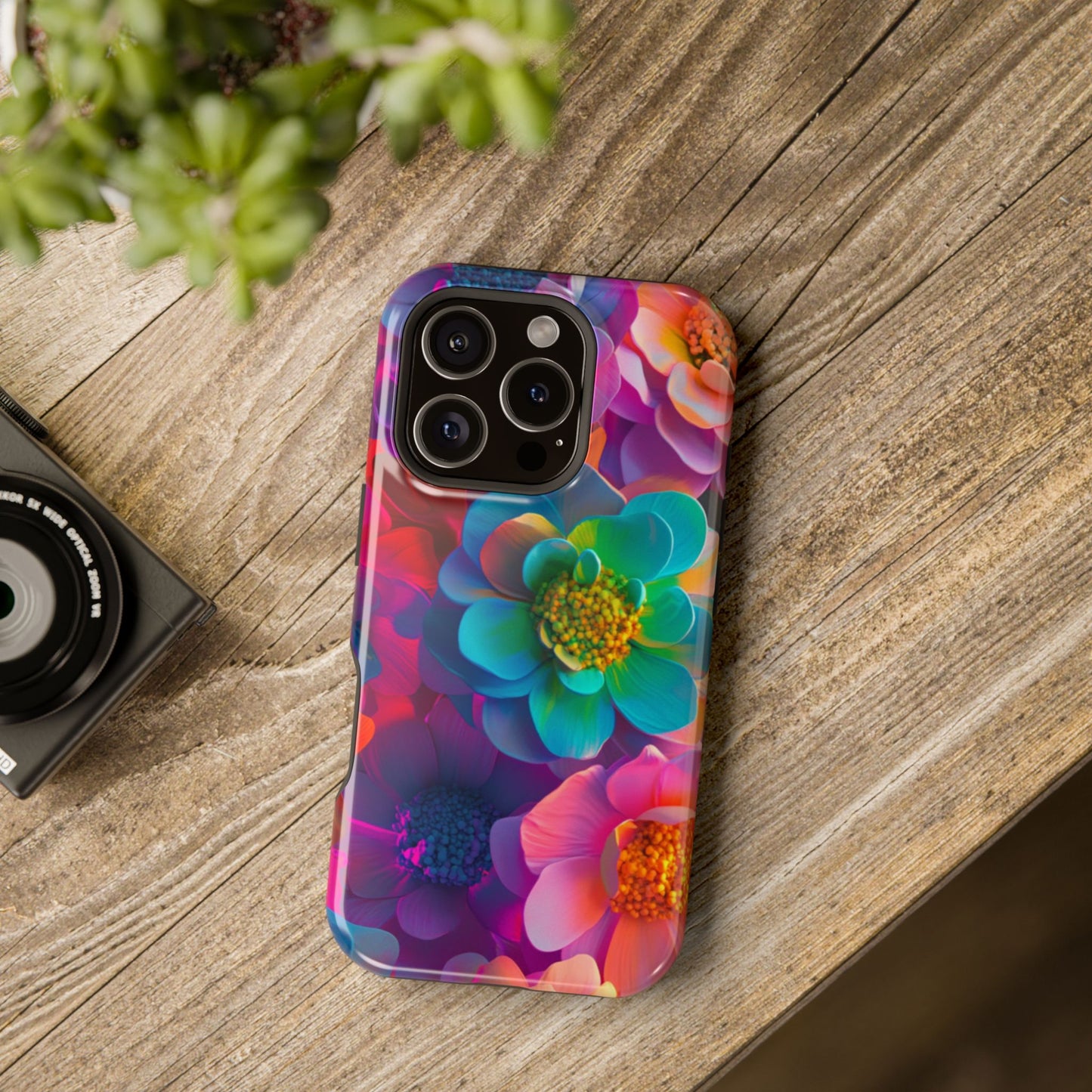 🌺 Vibrant Bloom Phone Case with 3D Neon Florals 🌺