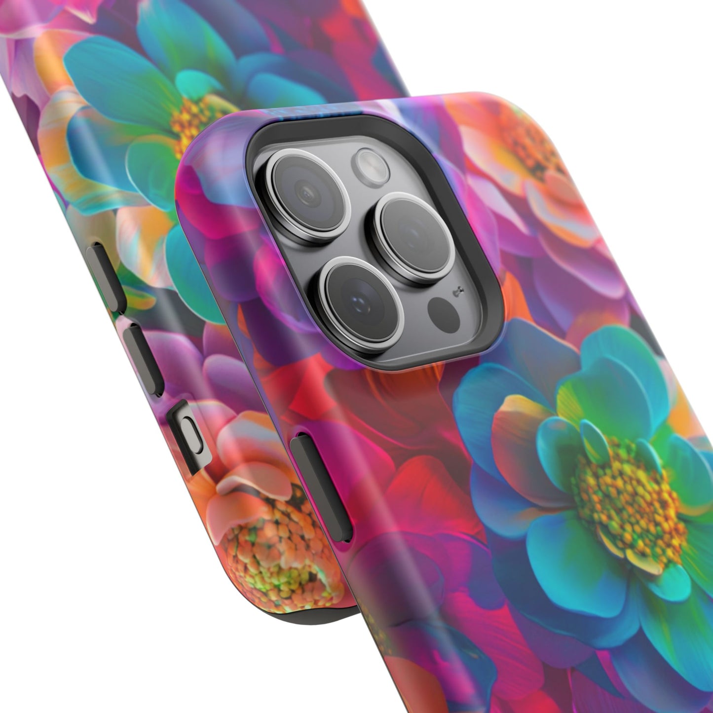 🌺 Vibrant Bloom Phone Case with 3D Neon Florals 🌺