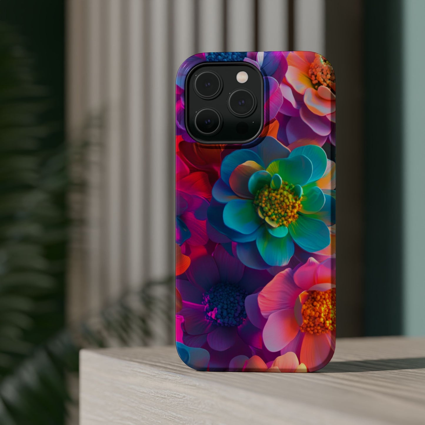 🌺 Vibrant Bloom Phone Case with 3D Neon Florals 🌺